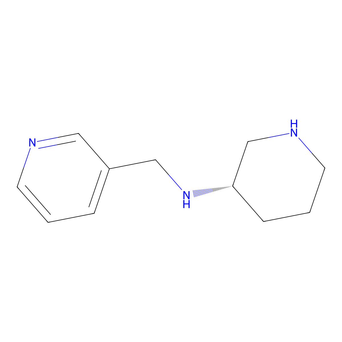 (3S)-N-(pyridin-3-ylmethyl)piperidin-3-amine molecular structure, CAS 1286317-68-7