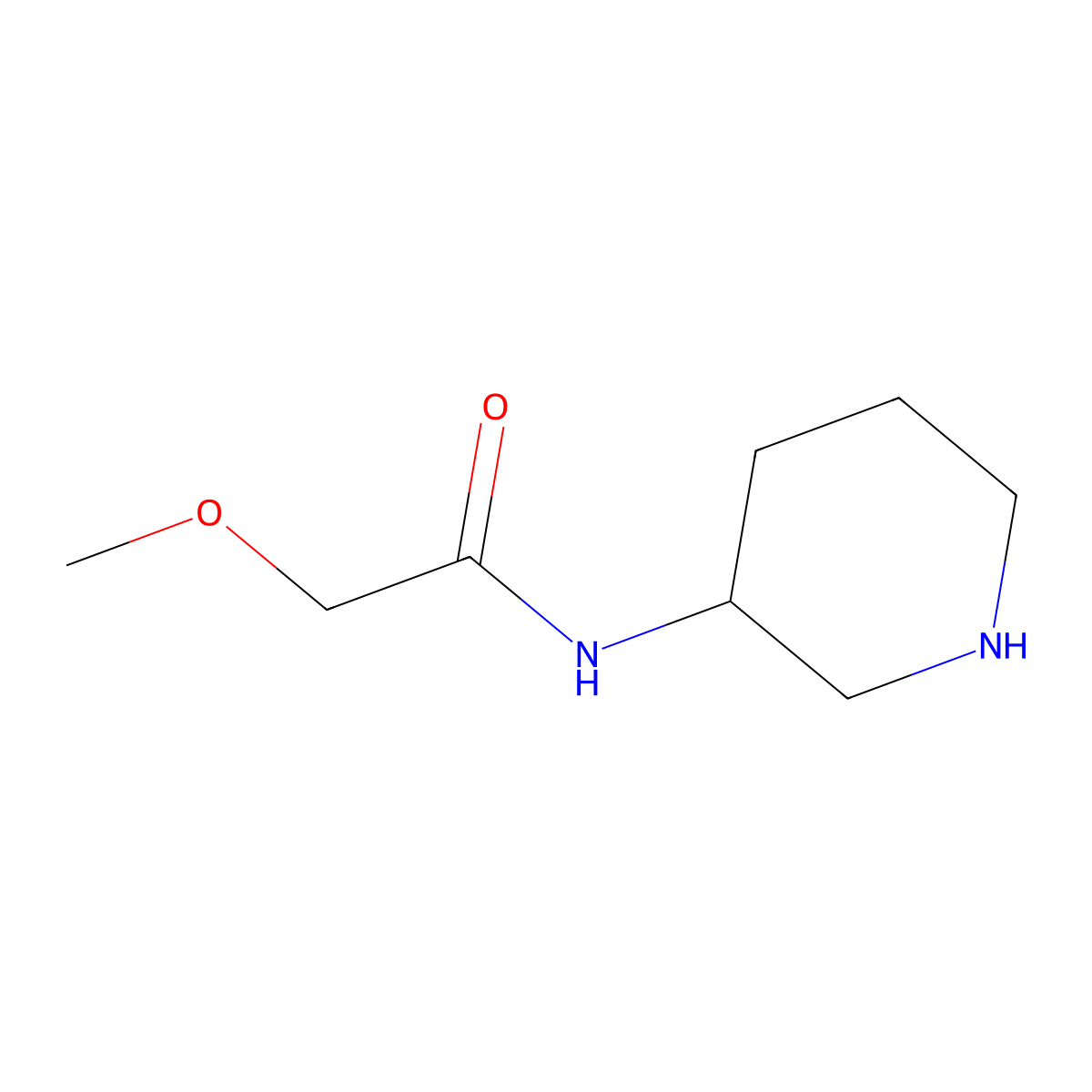 2-methoxy-N-[(3R)-piperidin-3-yl]acetamide molecular structure, CAS 1286317-85-8