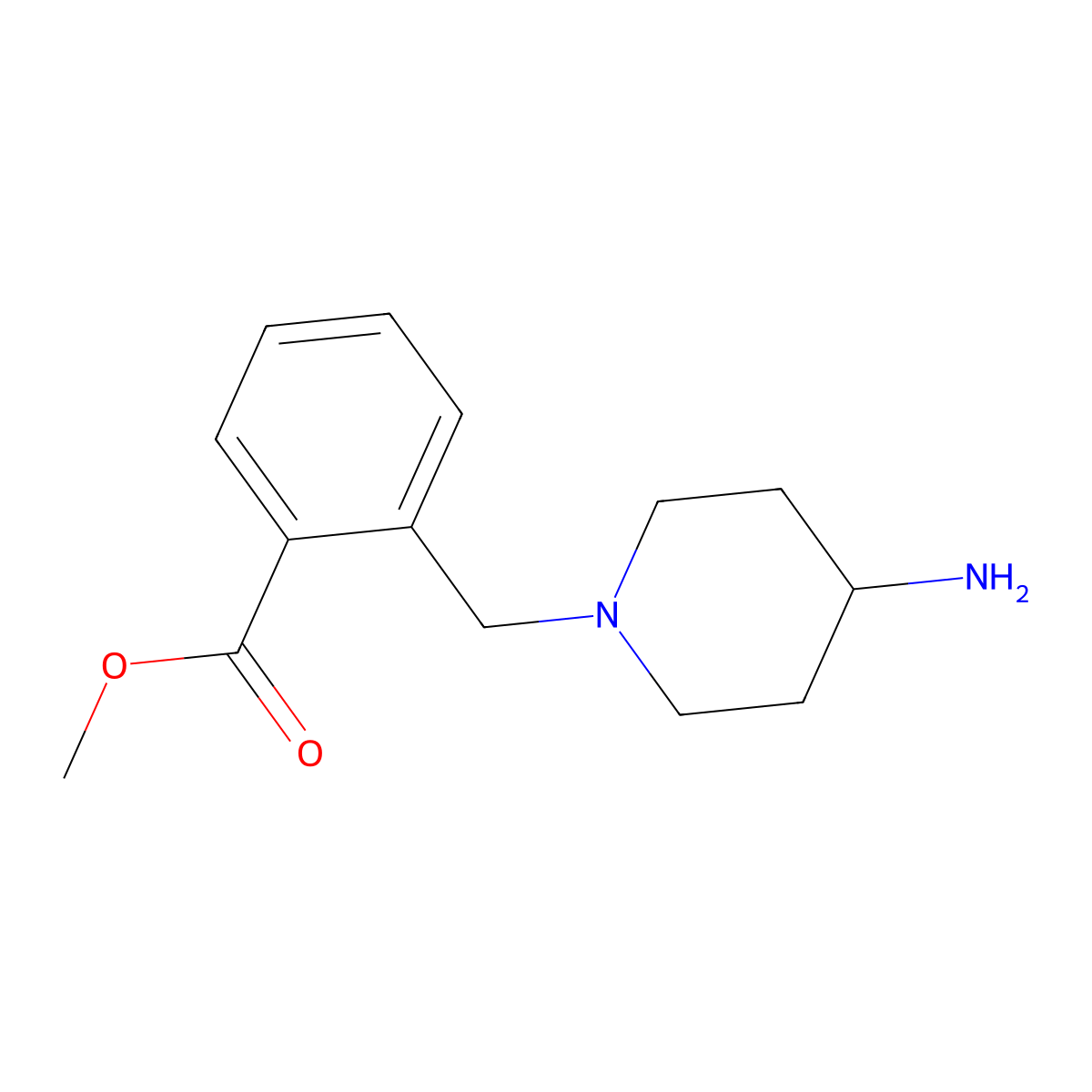 Methyl 2-[(4-aminopiperidin-1-yl)methyl]benzoate molecular structure, CAS 1286319-86-5