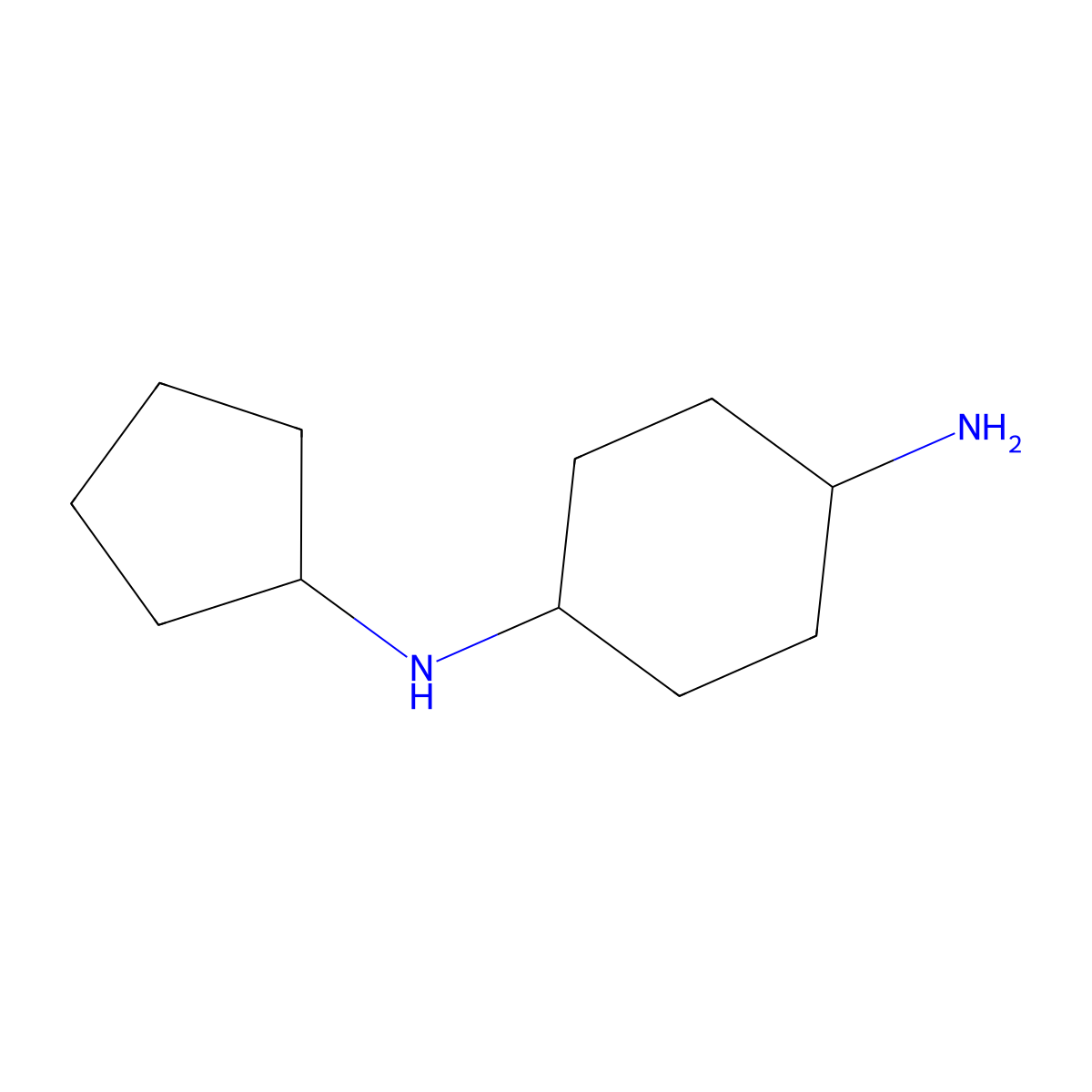 (1r,4r)-N~1~-Cyclopentylcyclohexane-1,4-diamine molecular structure, CAS 1286319-91-2