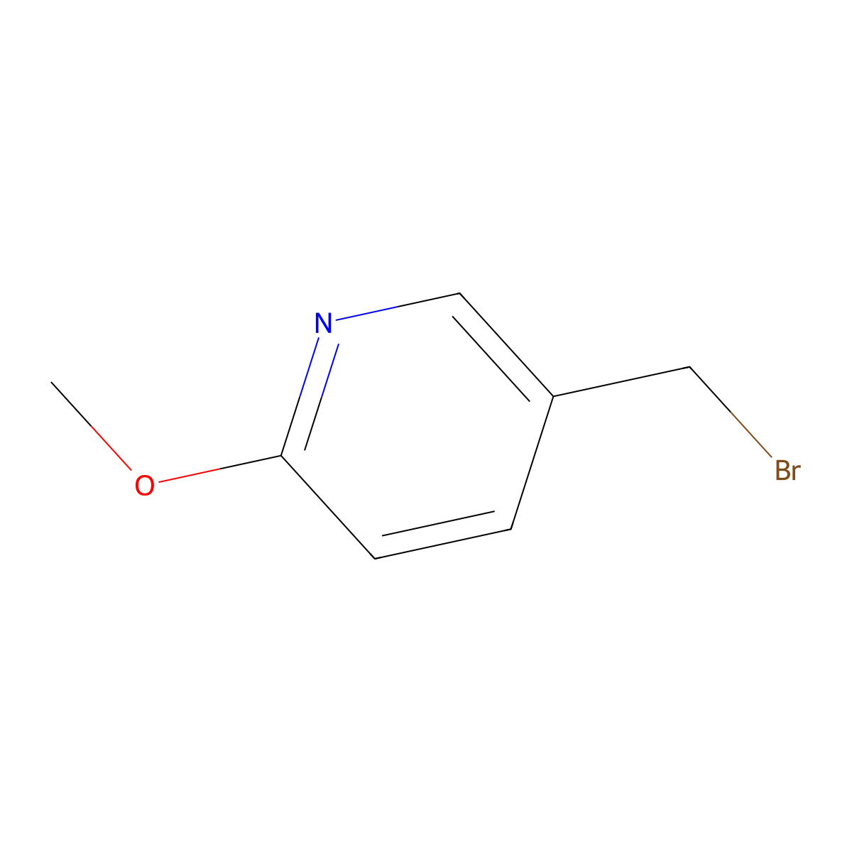5-(Bromomethyl)-2-methoxypyridine molecular structure, CAS 128632-03-1