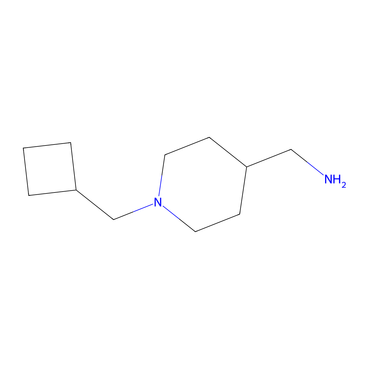 1-[1-(Cyclobutylmethyl)piperidin-4-yl]methanamine molecular structure, CAS 1286320-32-8