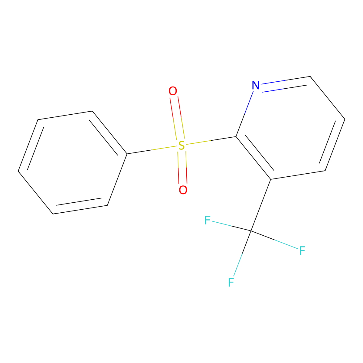 2-(Benzenesulfonyl)-3-(trifluoromethyl)pyridine molecular structure, CAS 1286329-70-1