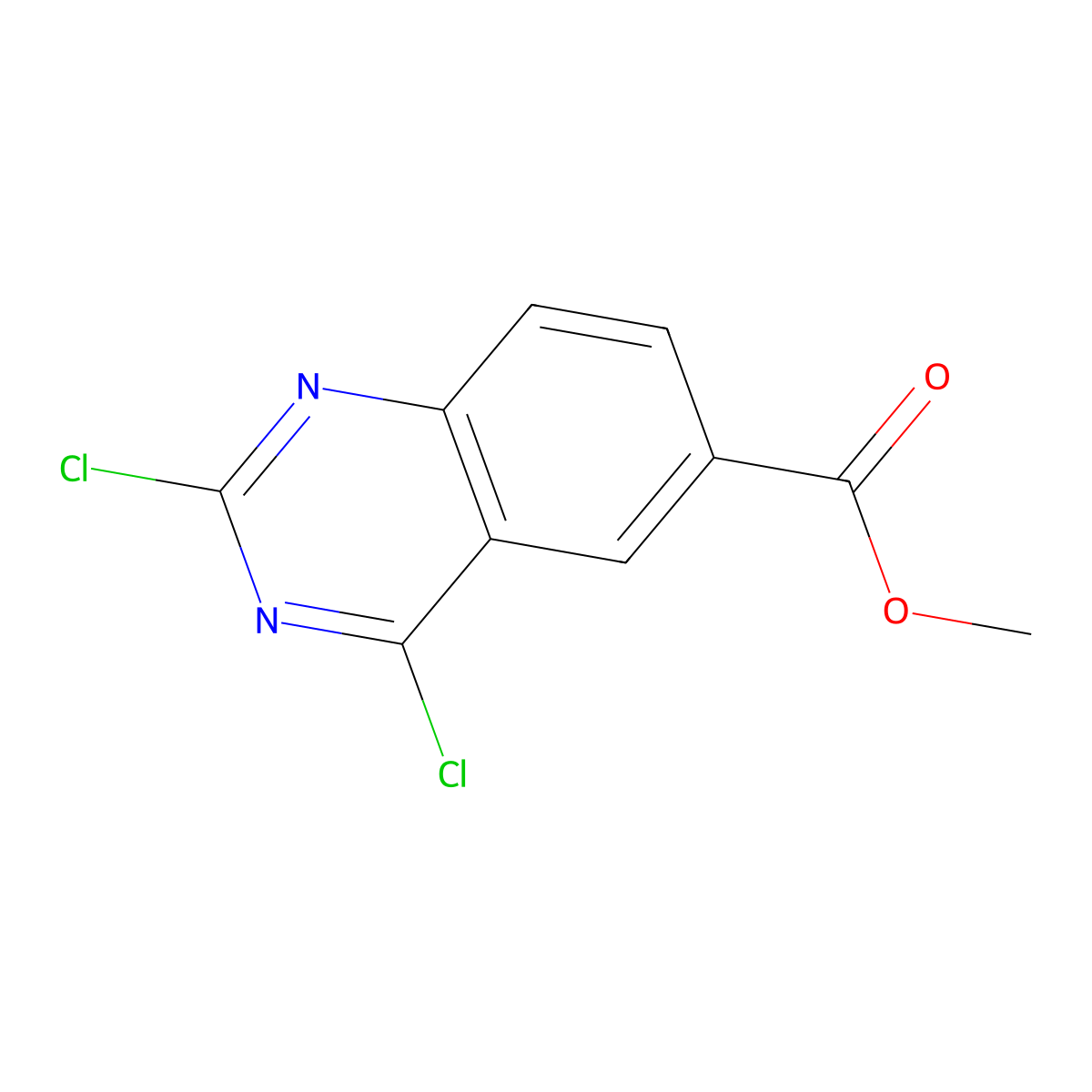 Methyl 2,4-dichloroquinazoline-6-carboxylate molecular structure, CAS 1286330-08-2