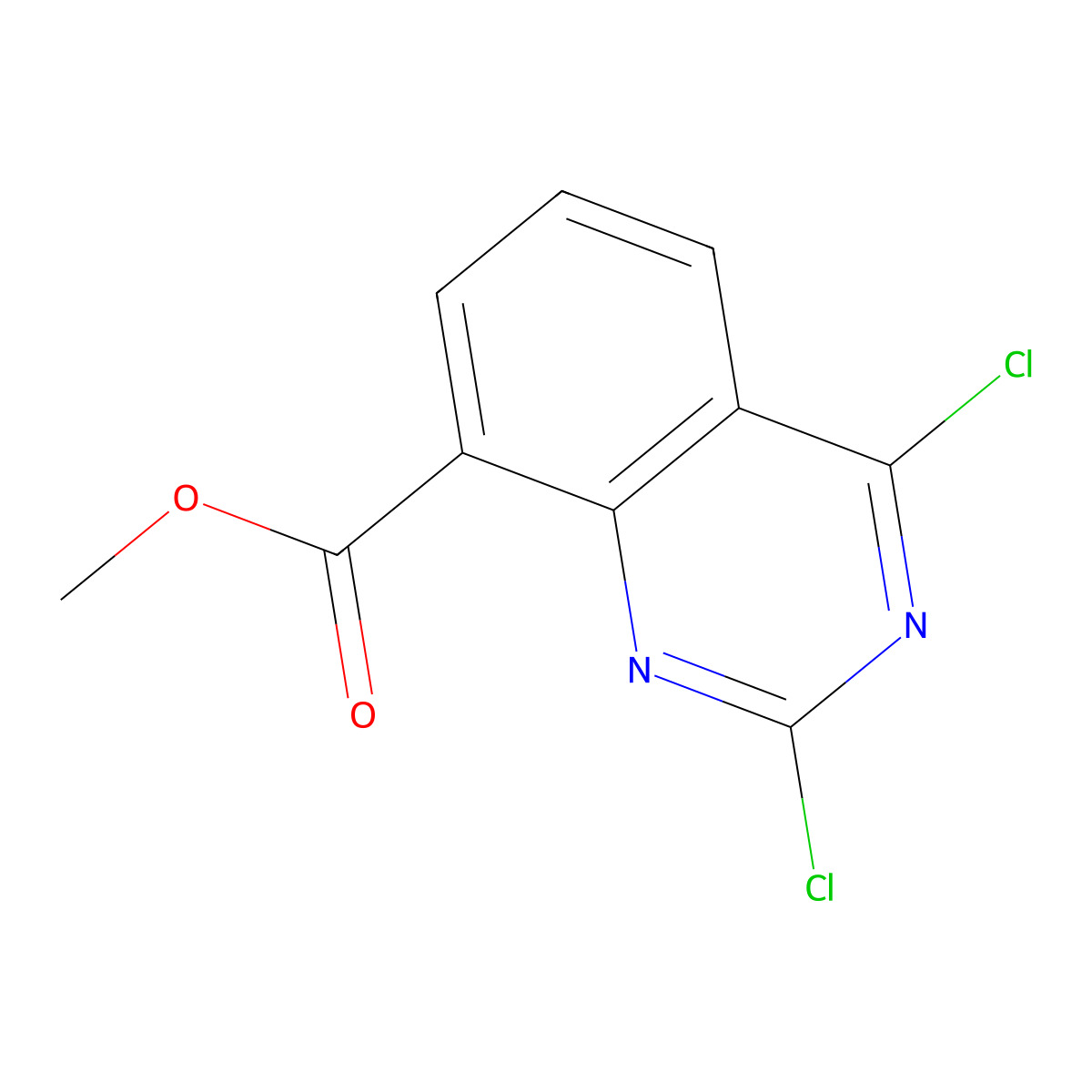 Methyl 2,4-dichloroquinazoline-8-carboxylate molecular structure, CAS 1286330-19-5