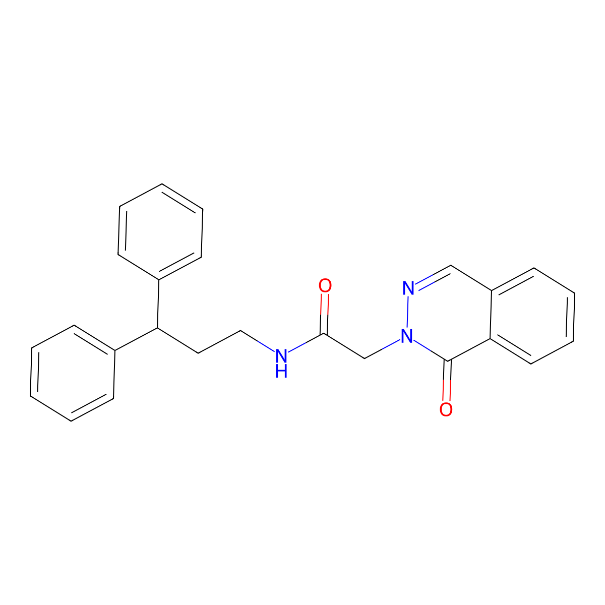 N-(3,3-diphenylpropyl)-2-(1-oxophthalazin-2(1H)-yl)acetamide molecular structure, CAS 1286452-39-8
