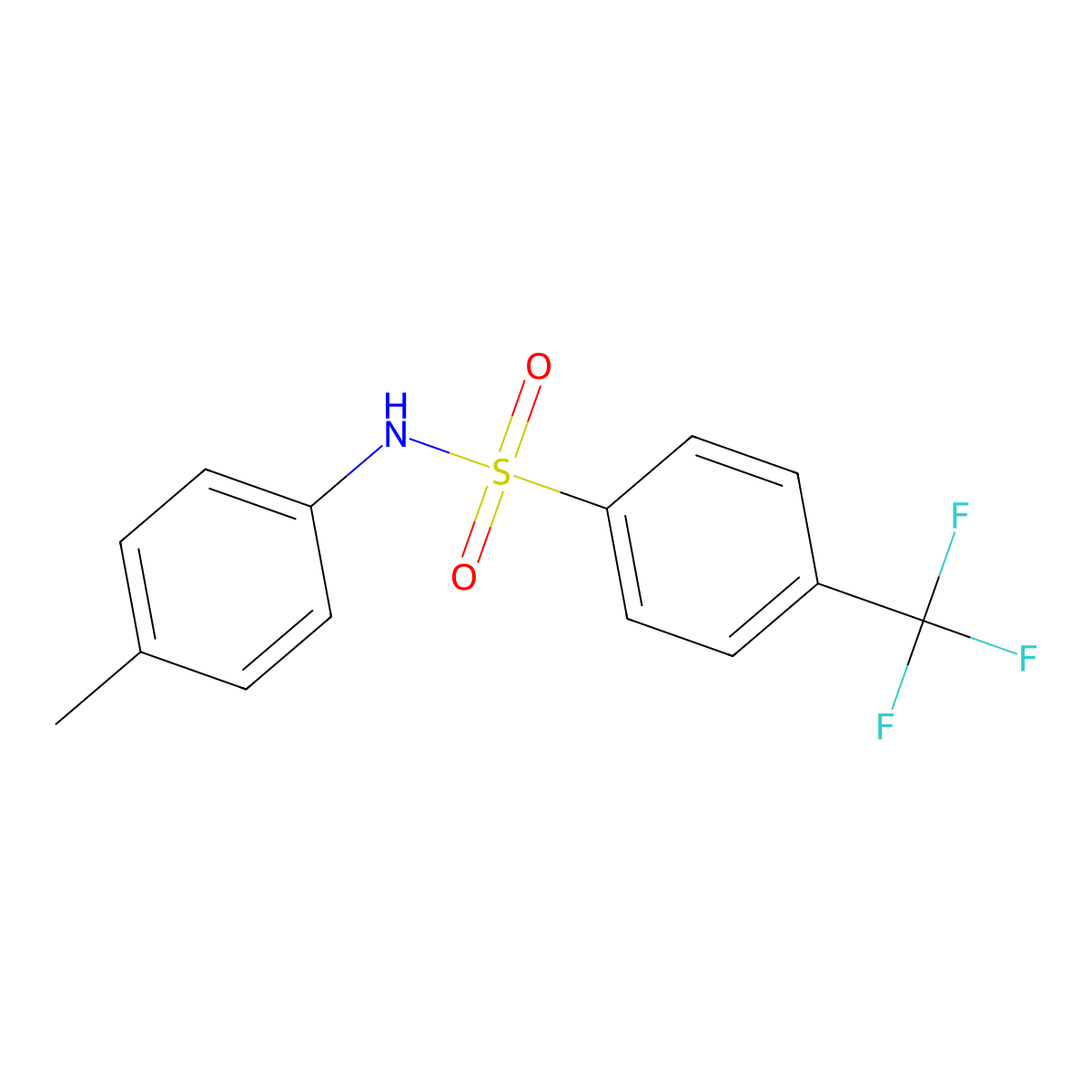N-(4-methylphenyl)-4-(trifluoromethyl)benzenesulfonamide molecular structure, CAS 1286478-99-6