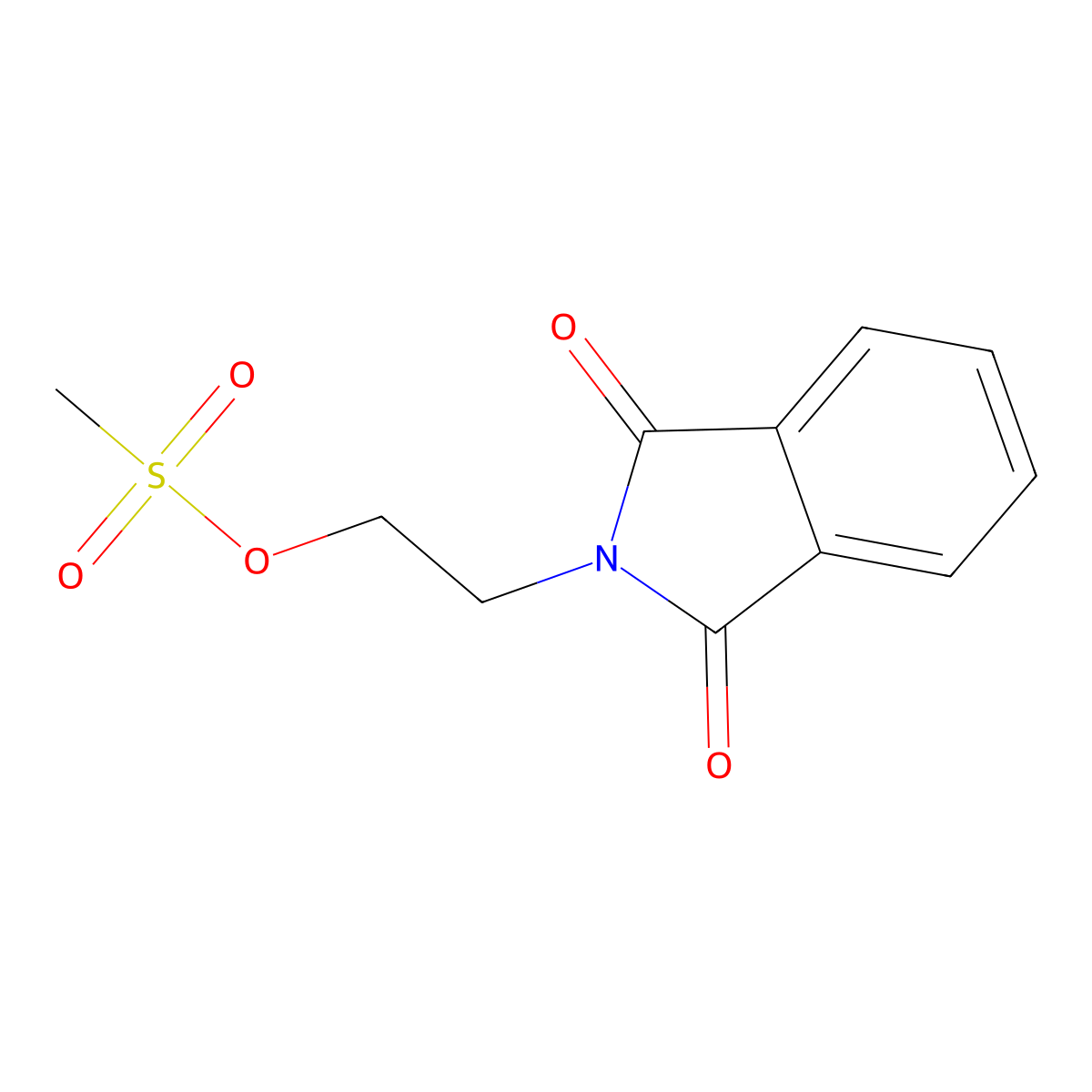 2-(1,3-dioxo-2,3-dihydro-1H-isoindol-2-yl)ethyl methanesulfonate molecular structure, CAS 128648-56-6