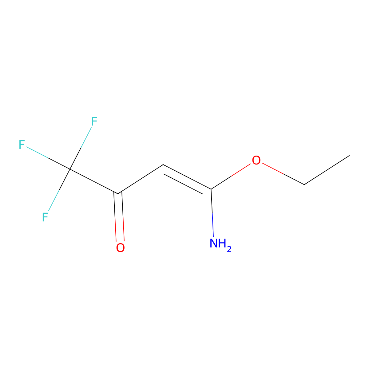 4-Amino-4-ethoxy-1,1,1-trifluorobut-3-en-2-one molecular structure, CAS 128648-60-2