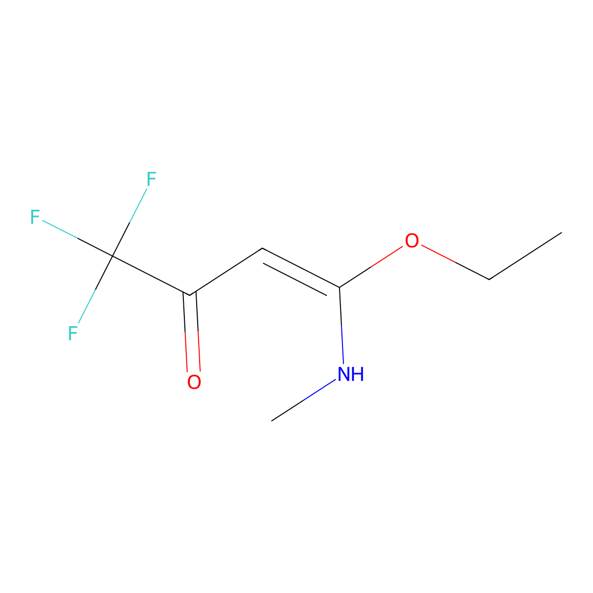 (E)-4-Ethoxy-4-methylamino-1,1,1-trifluorobut-3-en-2-one molecular structure, CAS 128648-61-3