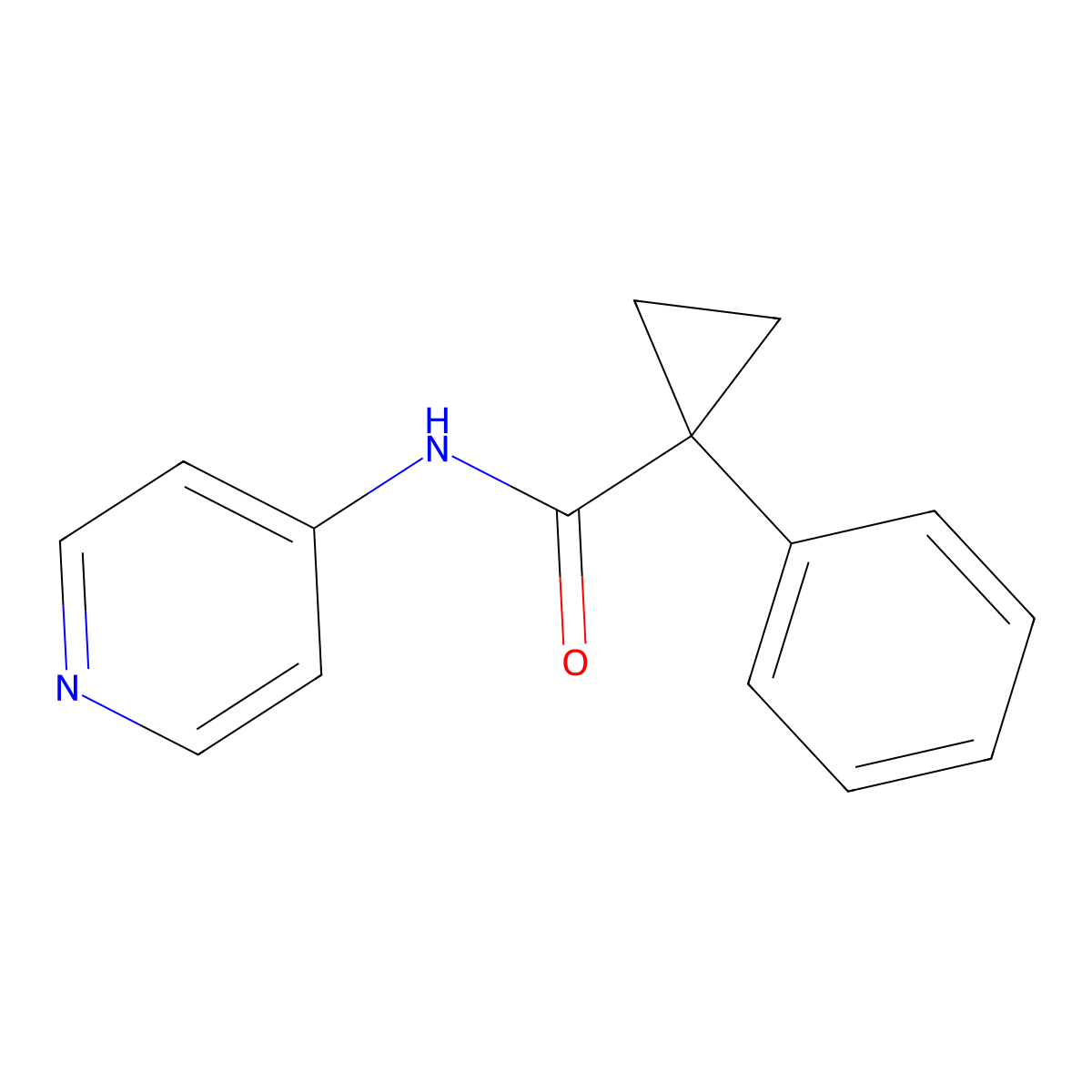 1-Phenyl-N-4-pyridinylcyclopropanecarboxamide molecular structure, CAS 1286494-09-4