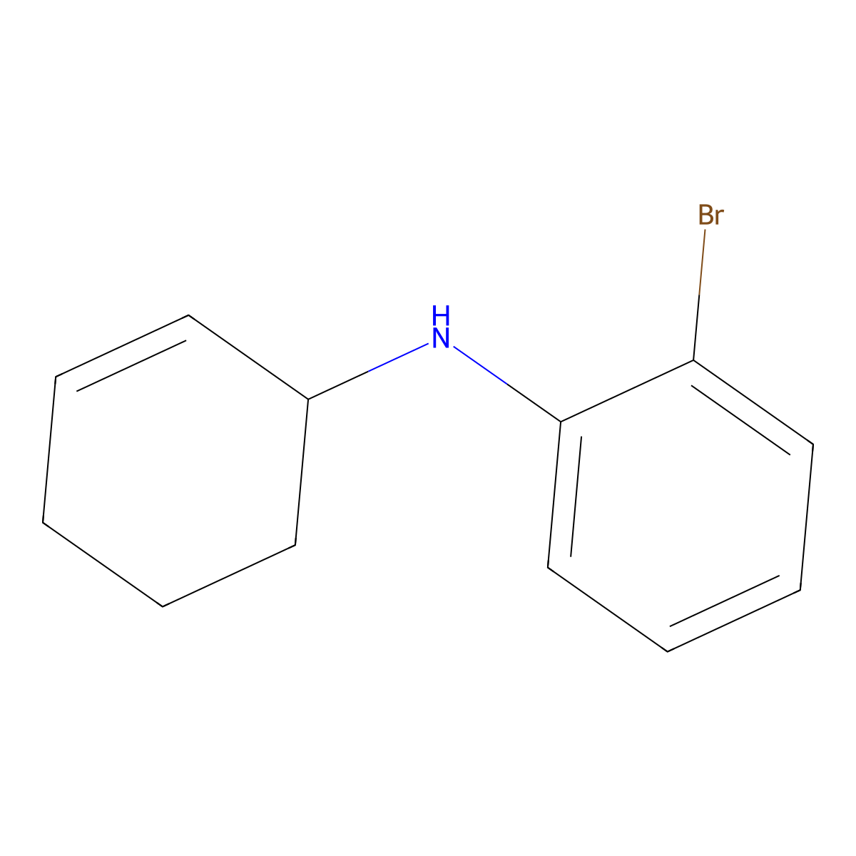 n-Cyclohex-2-en-1-yl-2-bromoaniline molecular structure, CAS 128650-01-1
