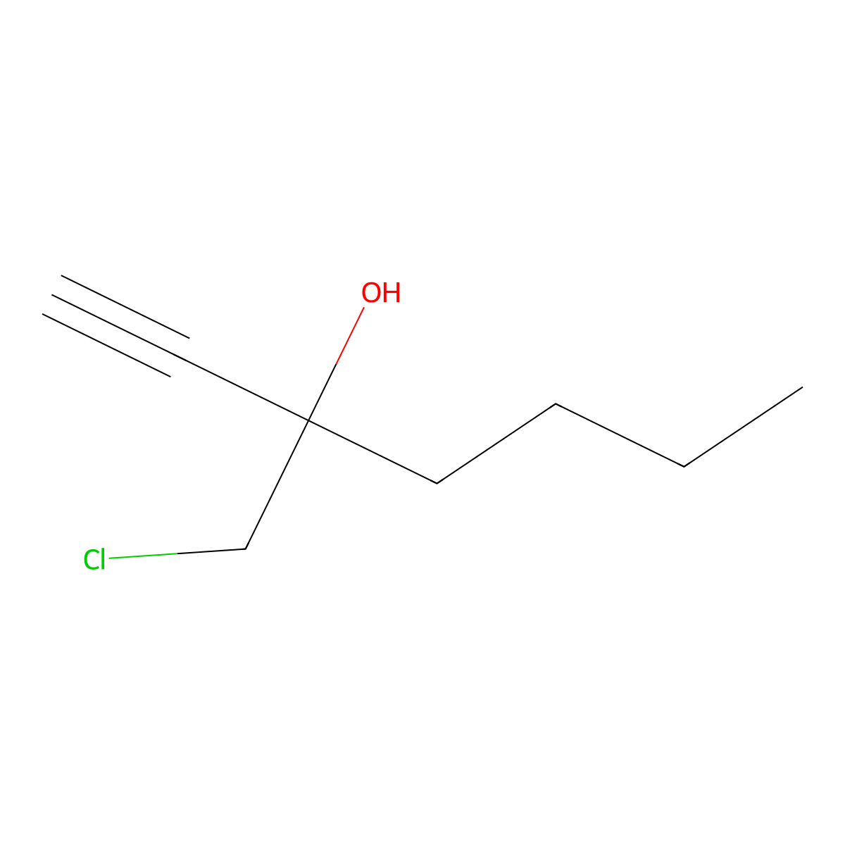 3-(Chloromethyl)hept-1-yn-3-ol molecular structure, CAS 128650-03-3
