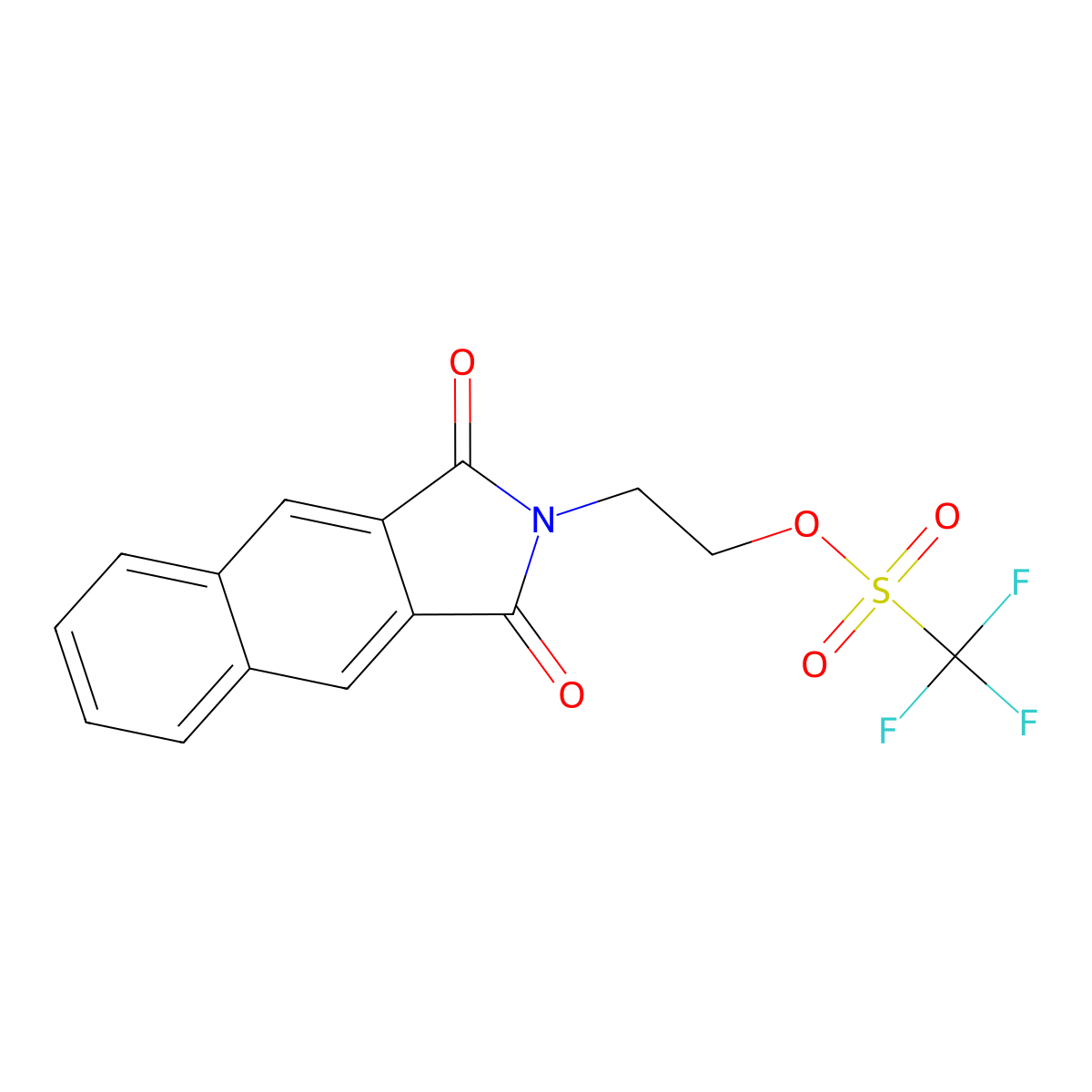 2-(2,3-Naphthalimino)ethyl trifluoromethanesulfonate molecular structure, CAS 128651-50-3