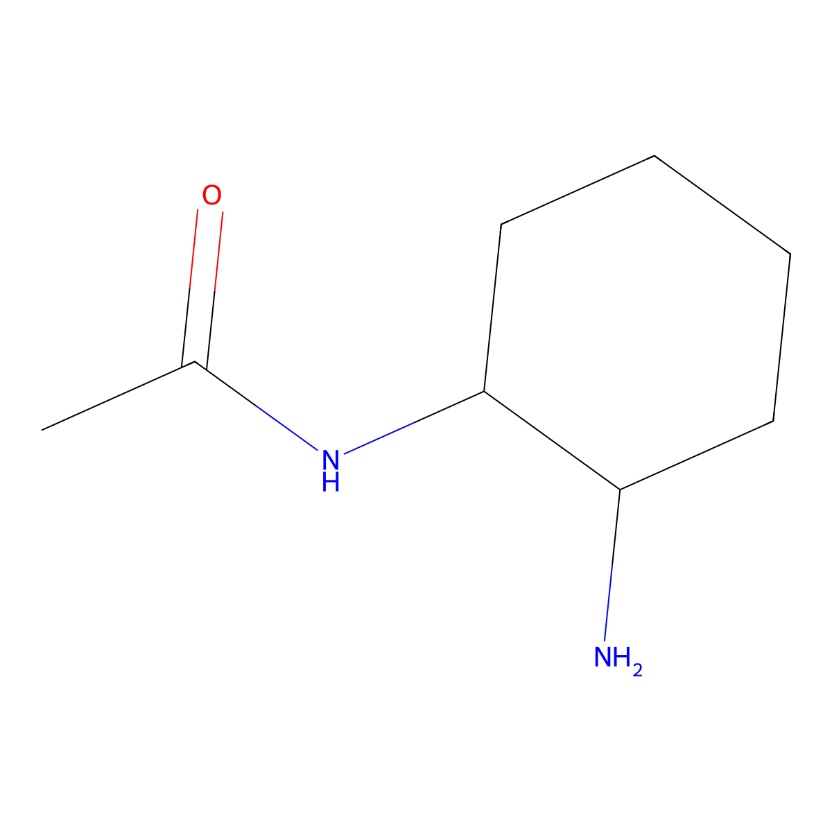 N-(2-aminocyclohexyl)acetamide molecular structure, CAS 128651-92-3