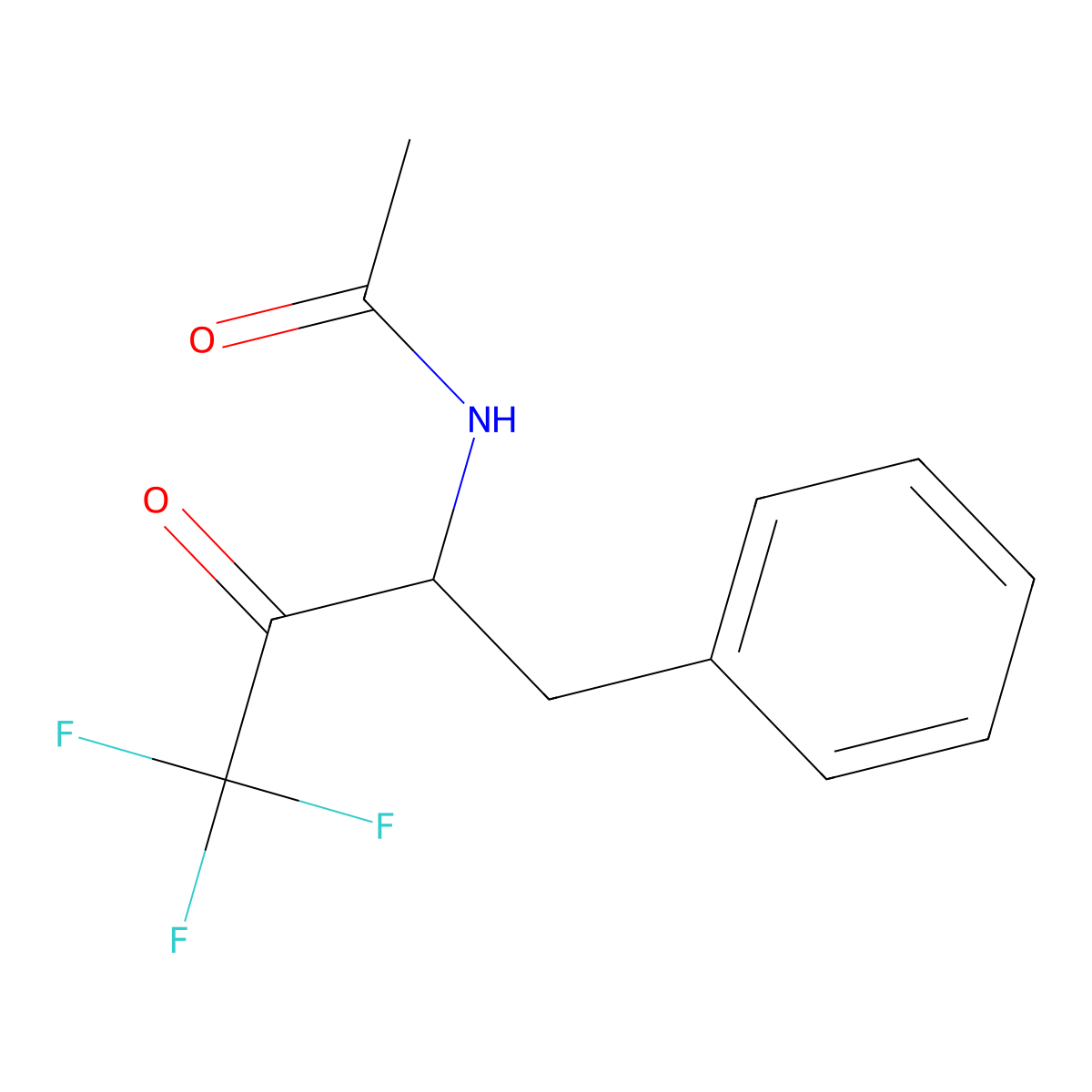Acetyl-phenylalanyl trifluoromethyl ketone molecular structure, CAS 128656-63-3