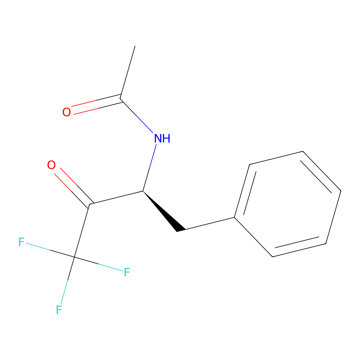 Acetyl-phenylalanyl trifluoromethyl ketone molecular structure, CAS 128656-63-3