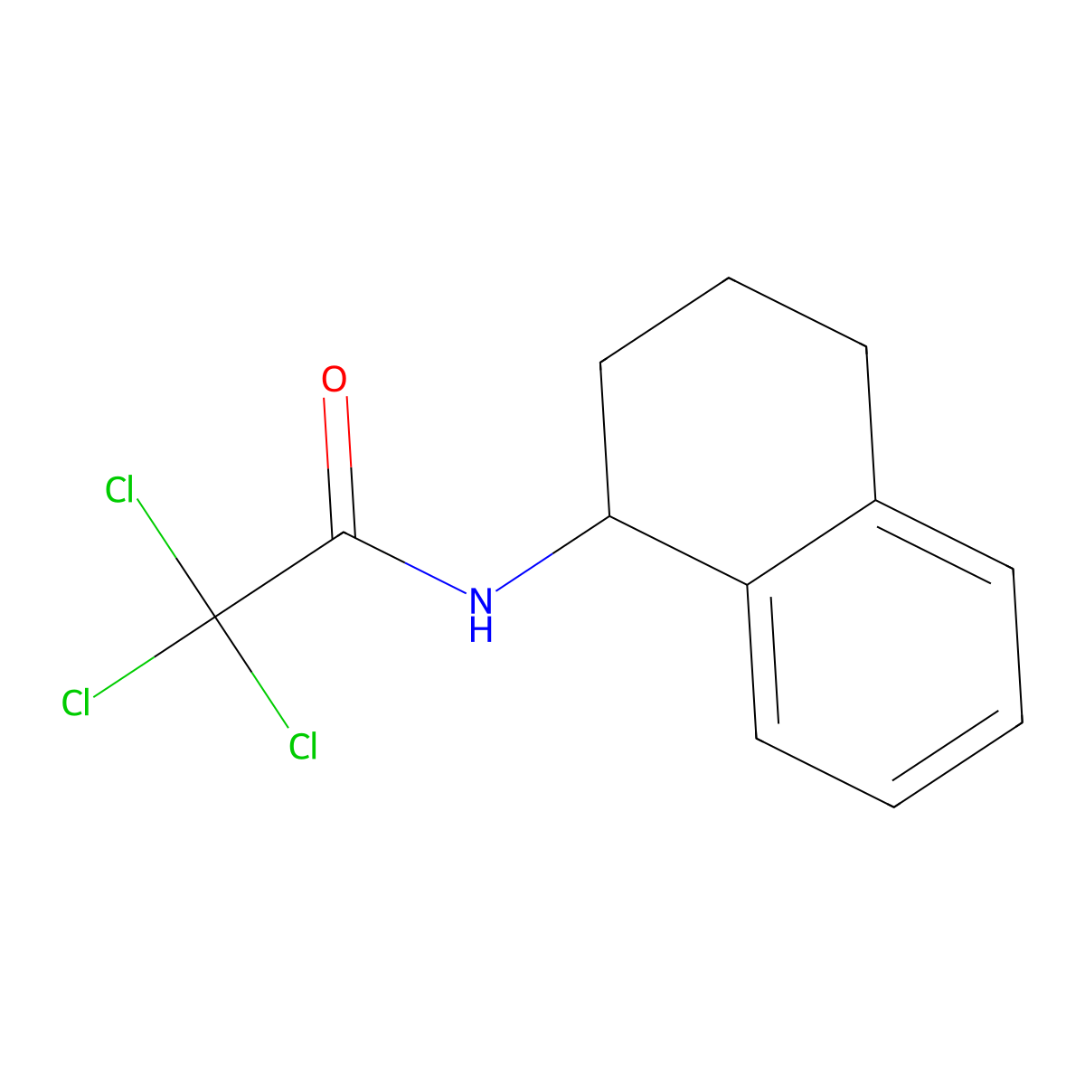 2,2,2-trichloro-N-(1,2,3,4-tetrahydronaphthyl)acetamide molecular structure, CAS 128660-47-9