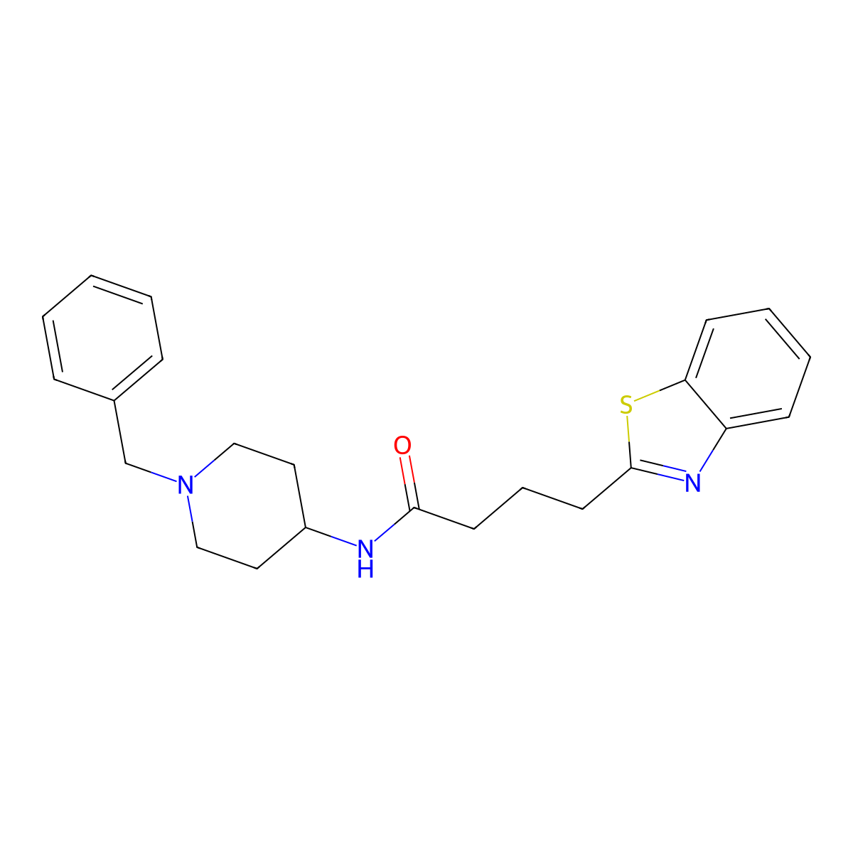 4-(1,3-benzothiazol-2-yl)-N-(1-benzyl-4-piperidyl)butanamide molecular structure, CAS 1286632-33-4