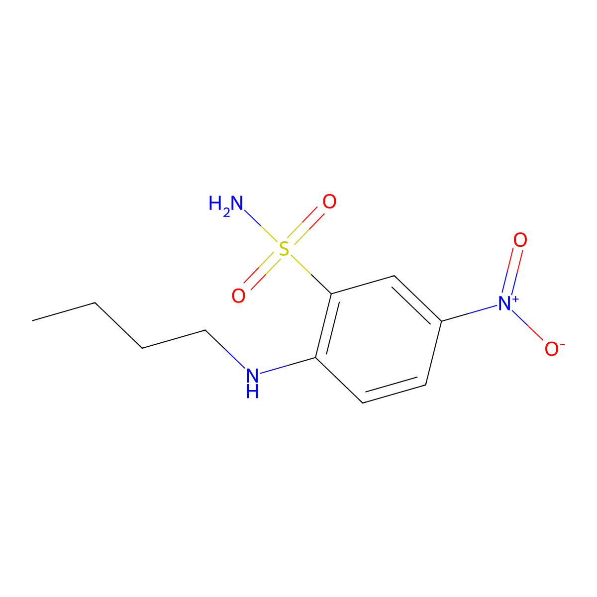 2-(Butylamino)-5-nitrobenzene-1-sulfonamide molecular structure, CAS 1286648-18-7