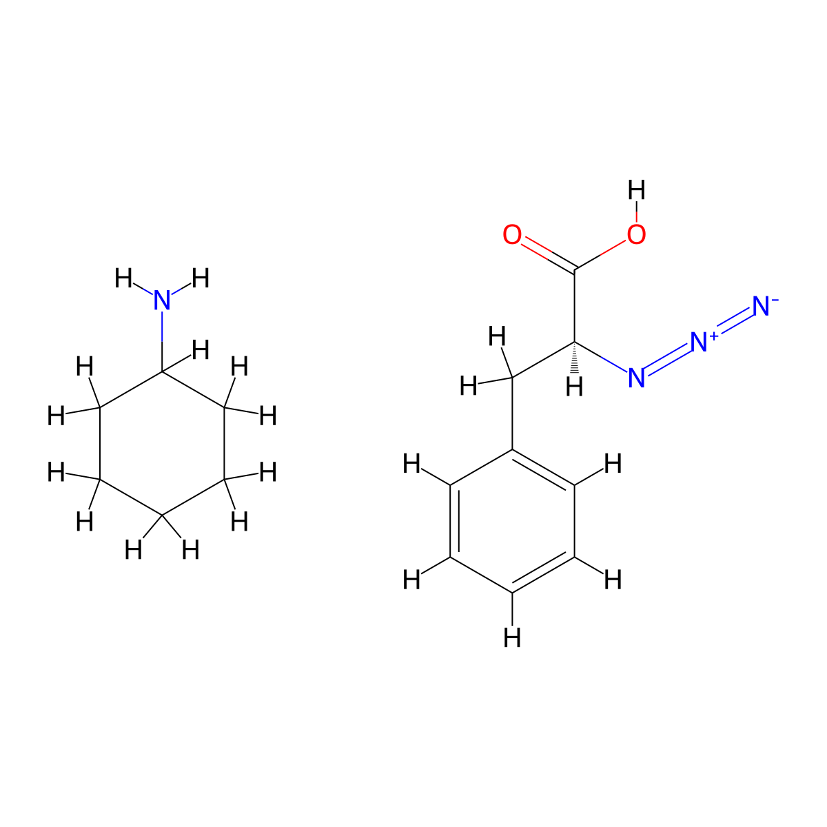 L-azidophenylalanine CHA salt molecular structure, CAS 1286670-77-6