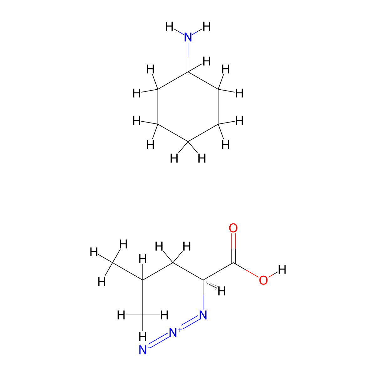 L-azidoleucine CHA salt molecular structure, CAS 1286670-79-8