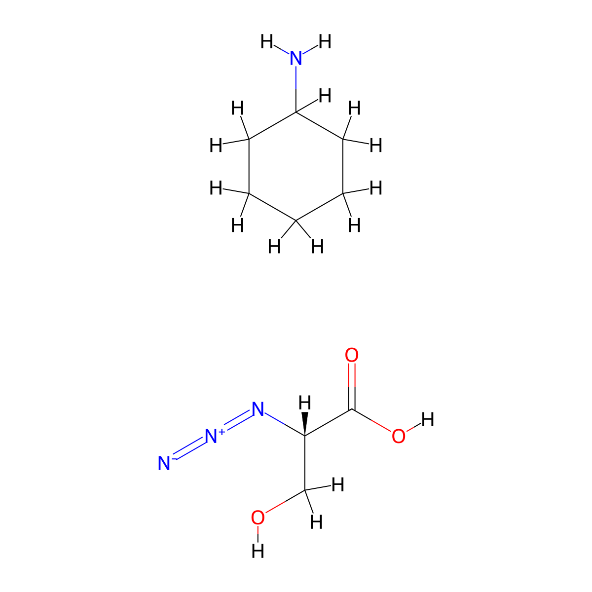 L-azidoserine CHA salt molecular structure, CAS 1286670-82-3