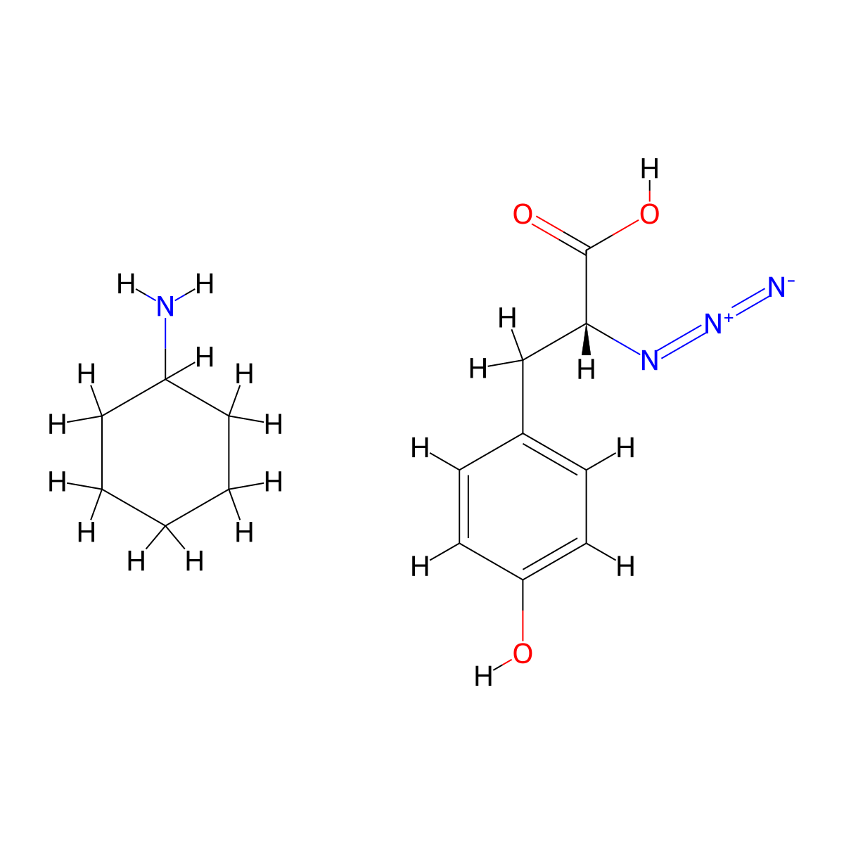 D-azidotyrosine CHA salt molecular structure, CAS 1286670-85-6