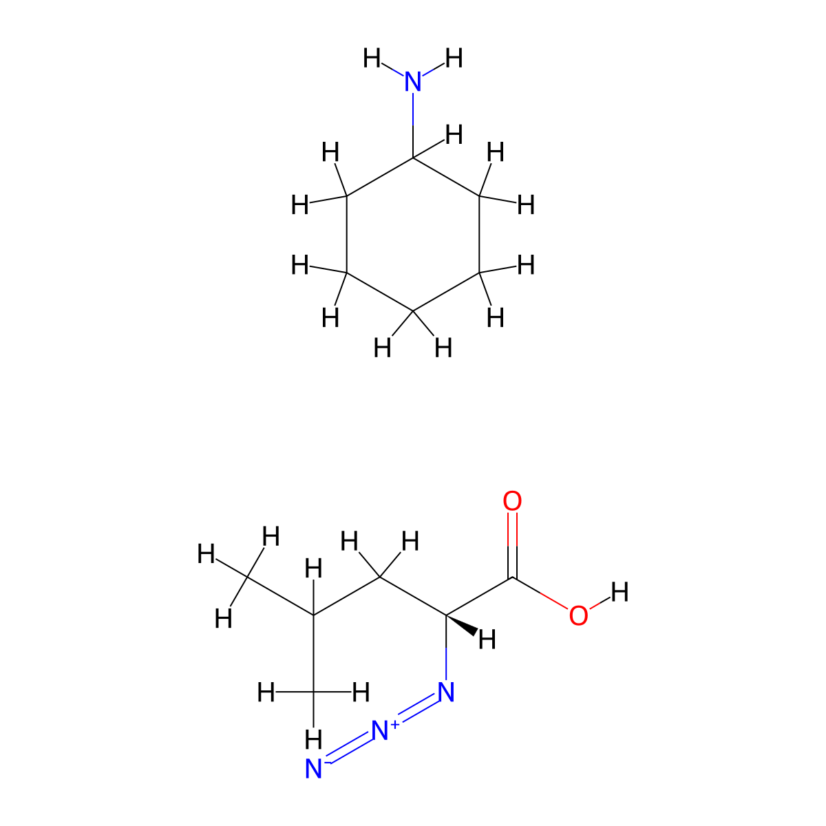 D-azidoleucine CHA salt molecular structure, CAS 1286670-88-9