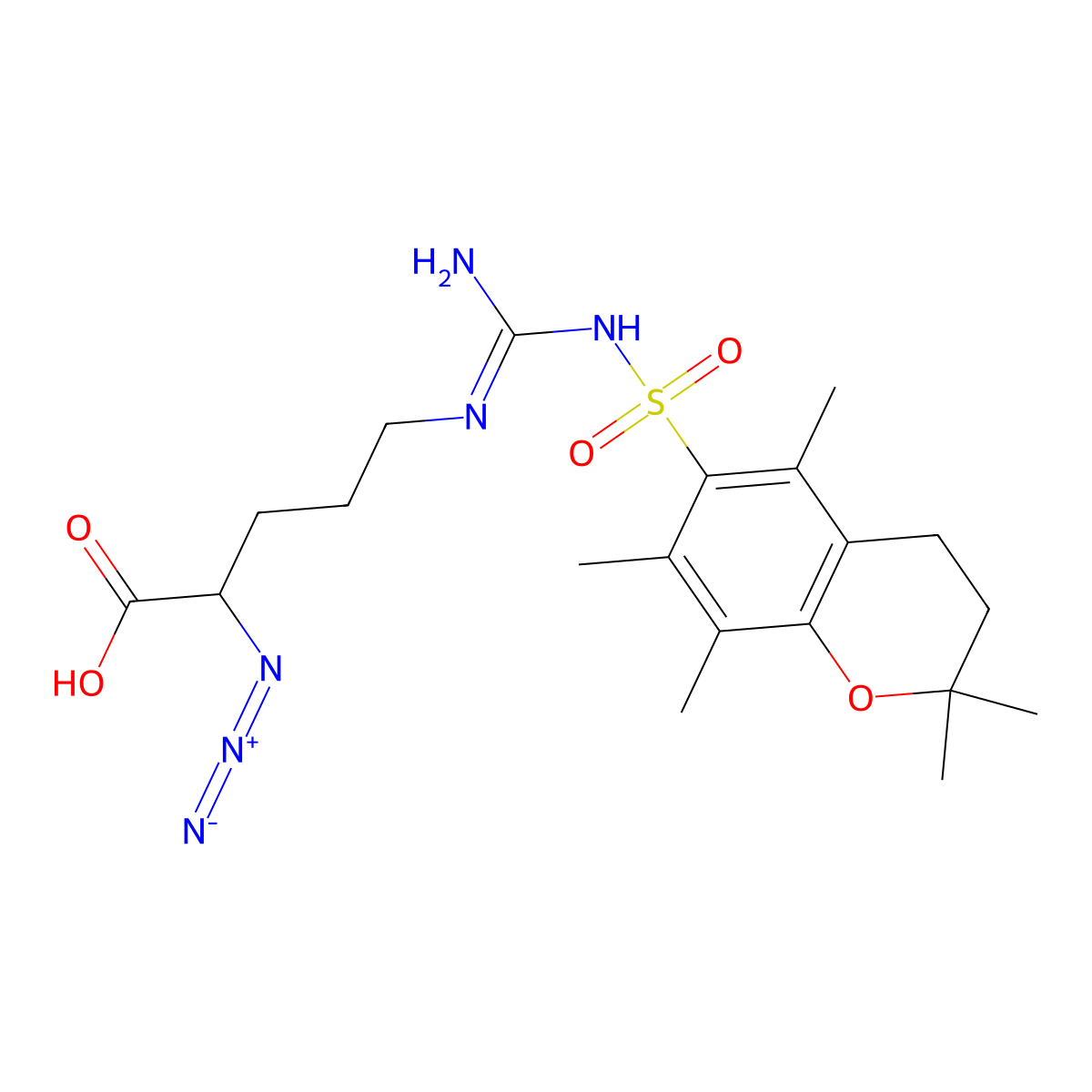 Ng-Pmc-L-azidoarginine molecular structure, CAS 1286670-89-0