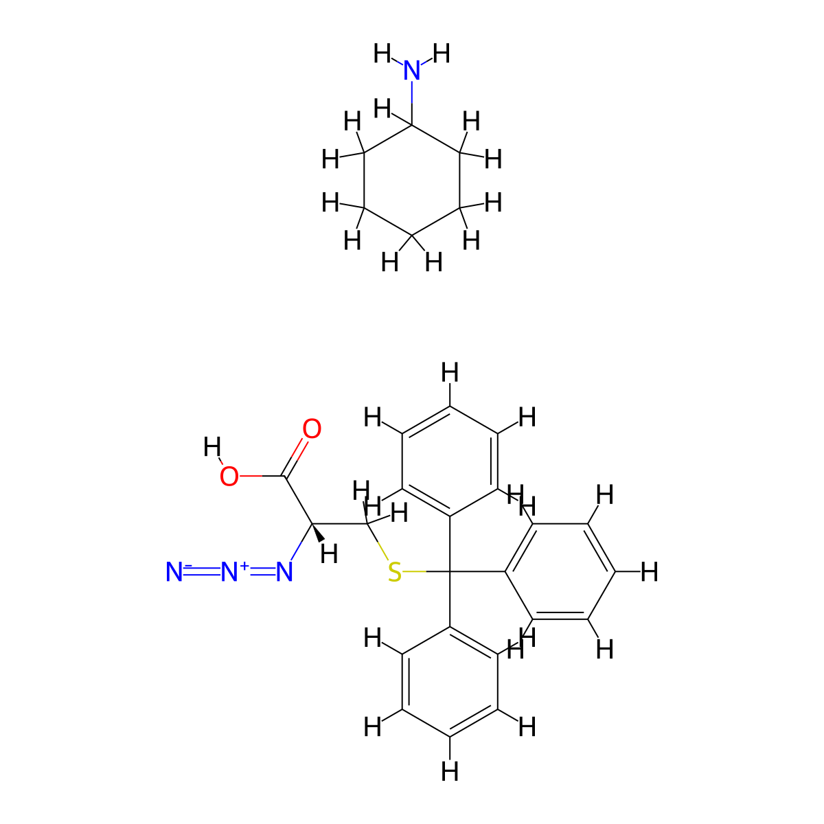 N3-L-Cys(Trt)-OH (CHA) molecular structure, CAS 1286670-90-3