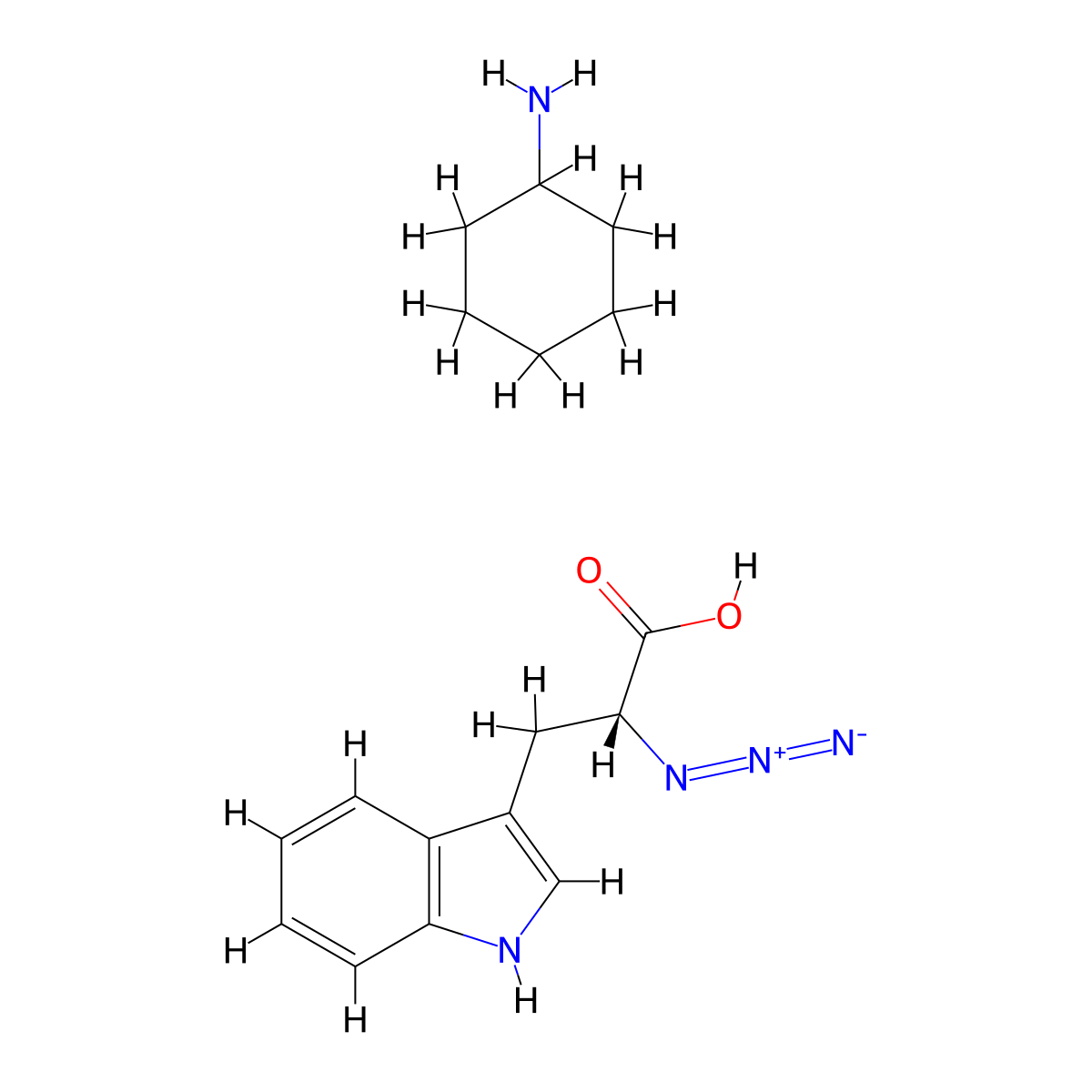 D-azidotryptophan CHA salt molecular structure, CAS 1286670-94-7