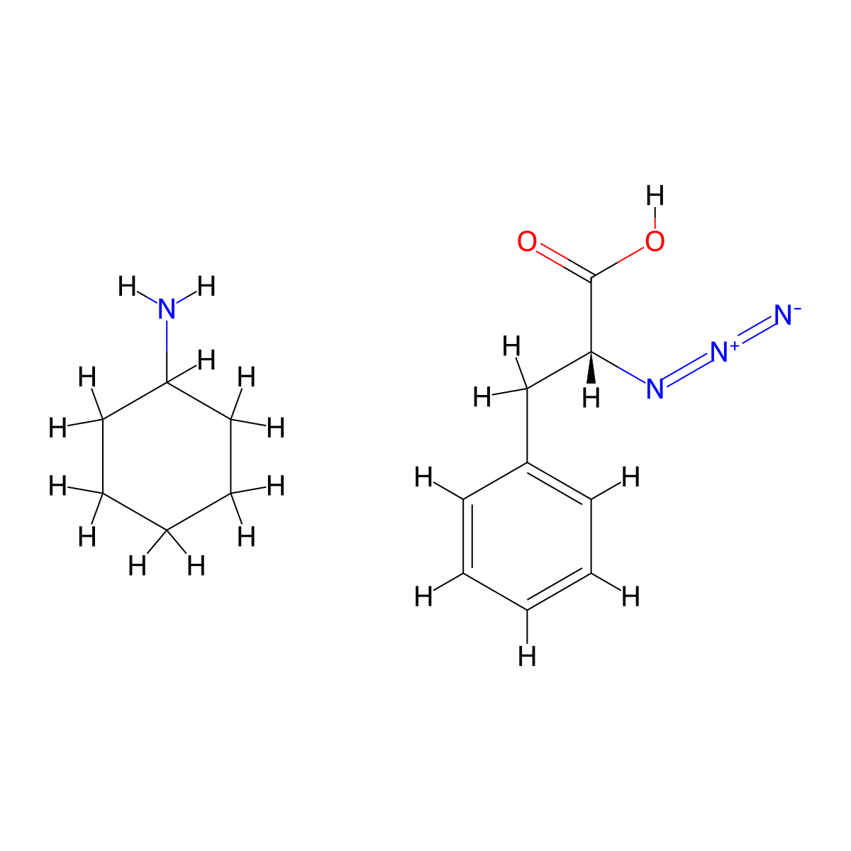 D-azidophenylalanine CHA salt molecular structure, CAS 1286670-95-8