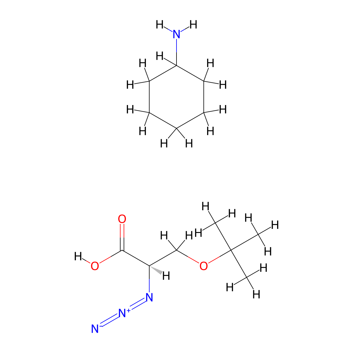 D-azidoserine tert-butyl ether CHA salt molecular structure, CAS 1286671-01-9