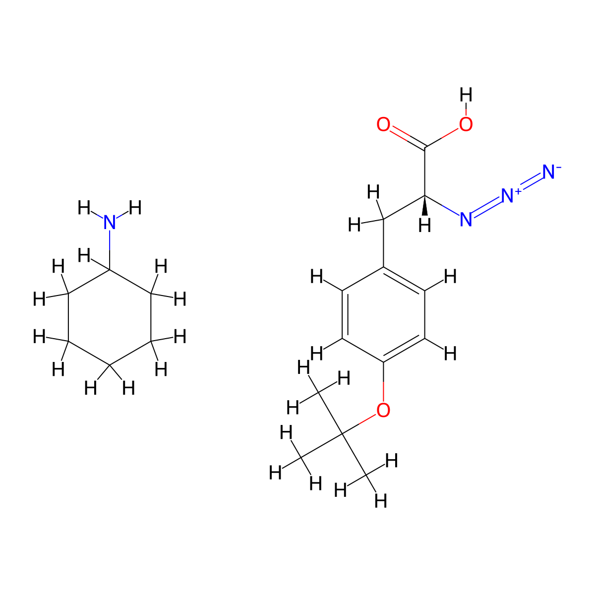 D-azidotyrosine tert-butyl ether CHA salt molecular structure, CAS 1286671-03-1