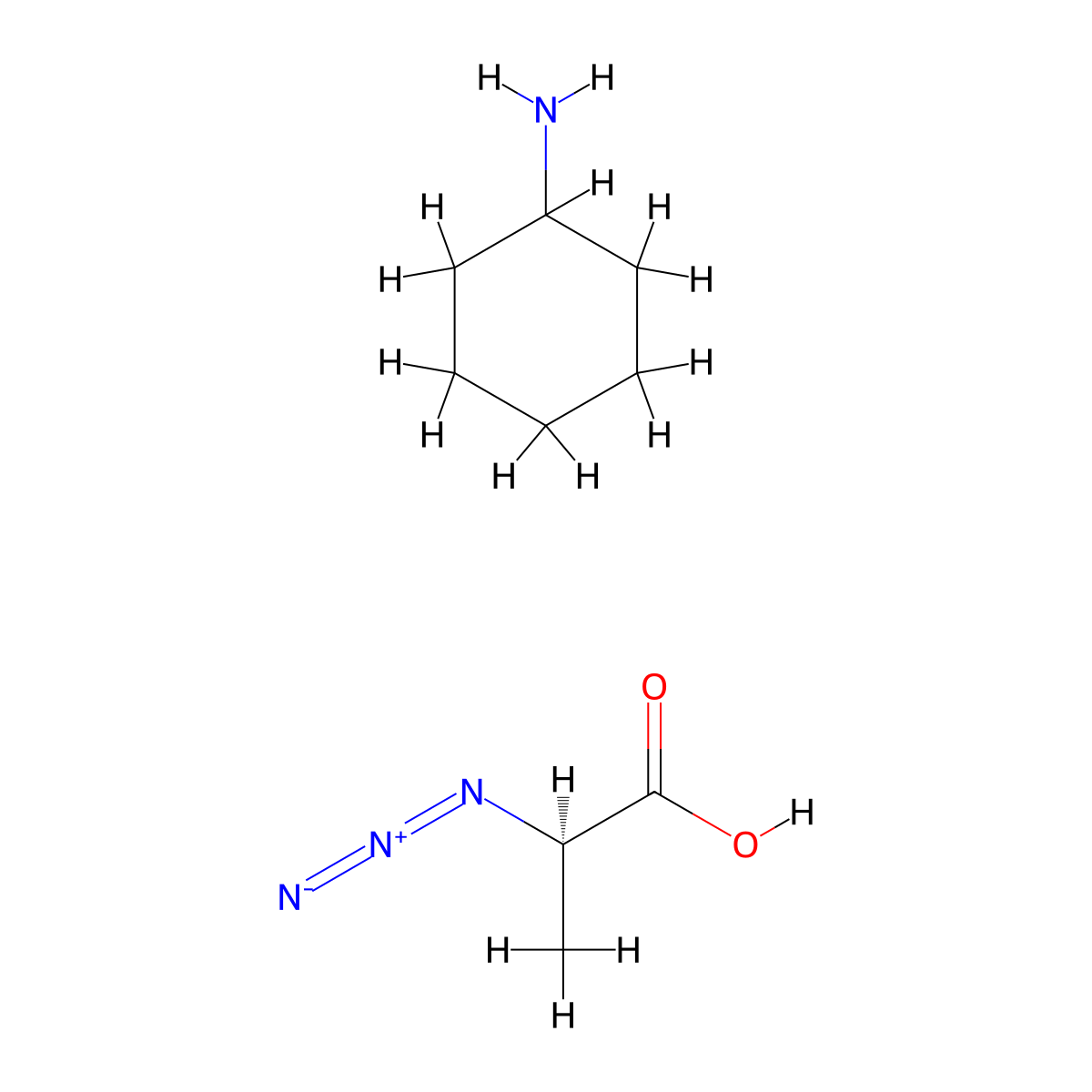 D-azidoalanine CHA salt molecular structure, CAS 1286671-07-5
