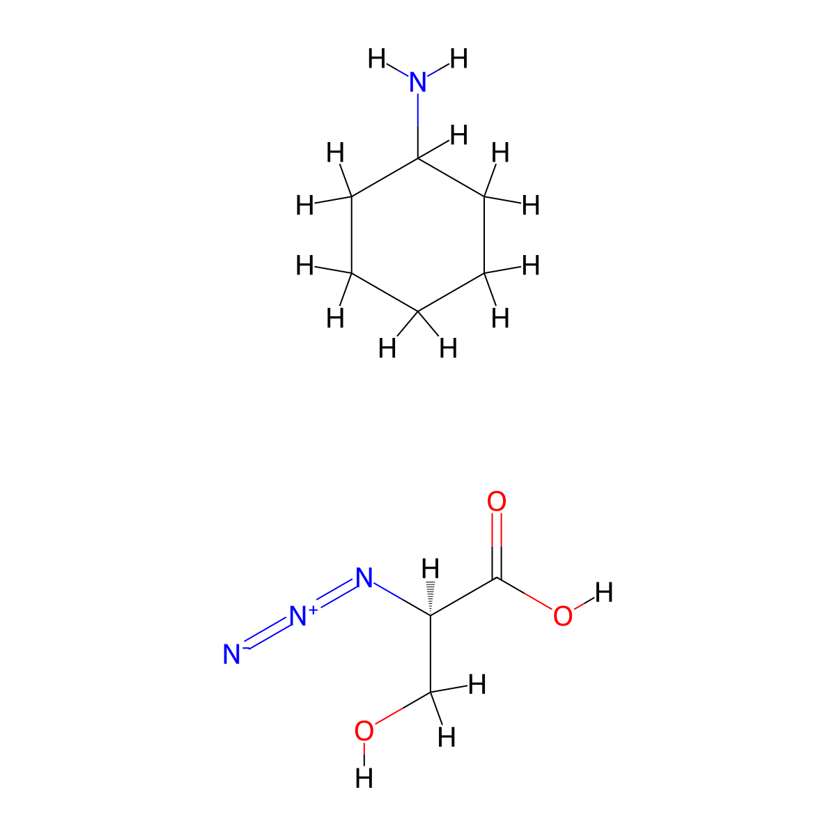 D-azidoserine CHA salt molecular structure, CAS 1286671-09-7