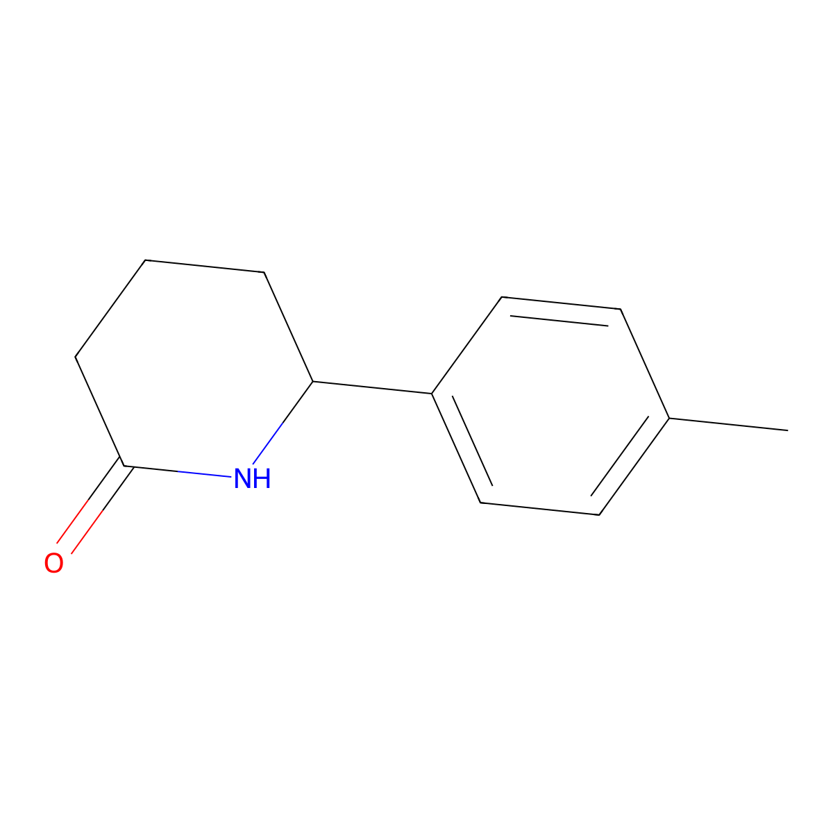 6-(4-Methylphenyl)piperidin-2-one molecular structure, CAS 1286679-13-7