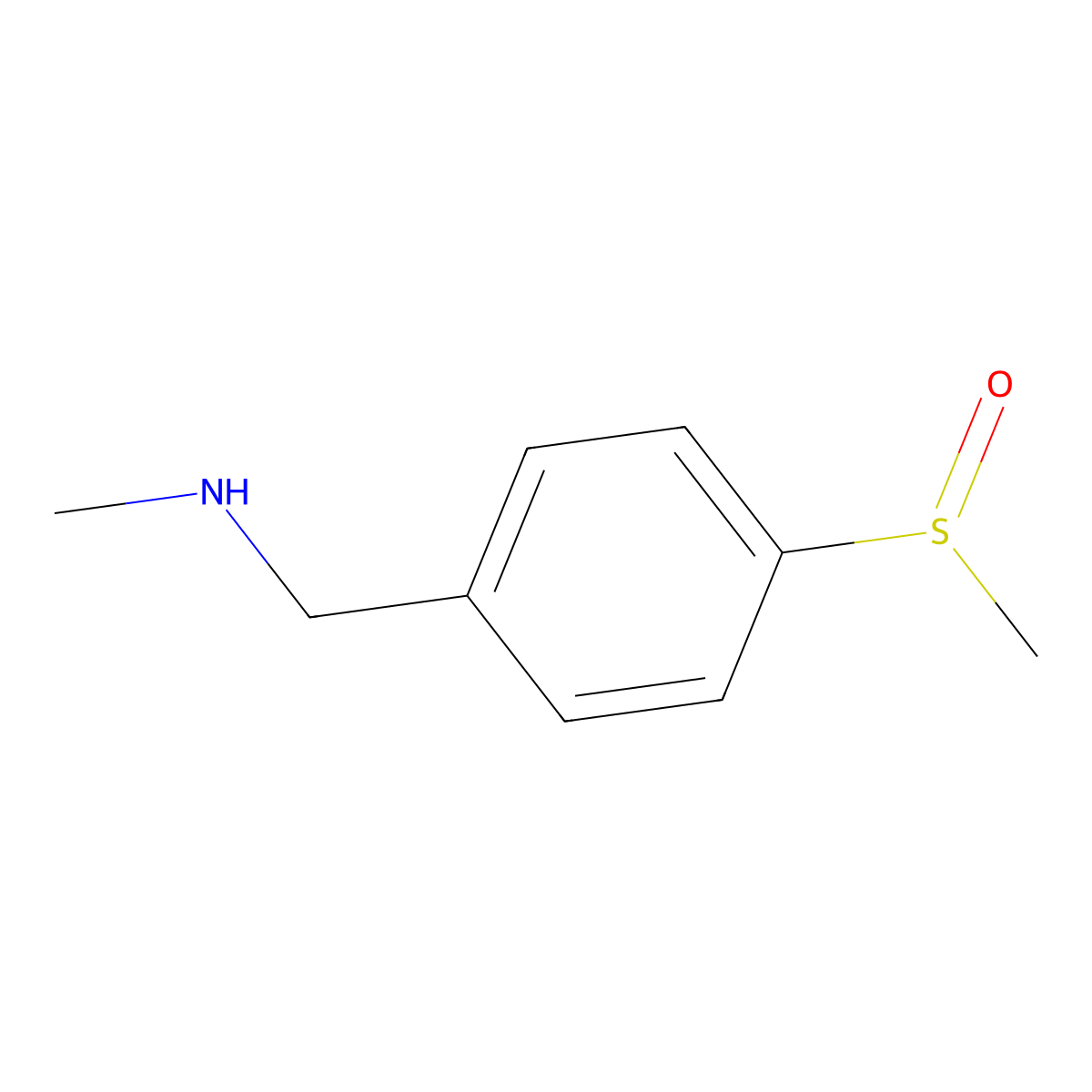 [(4-Methanesulfinylphenyl)methyl](methyl)amine molecular structure, CAS 128668-80-4