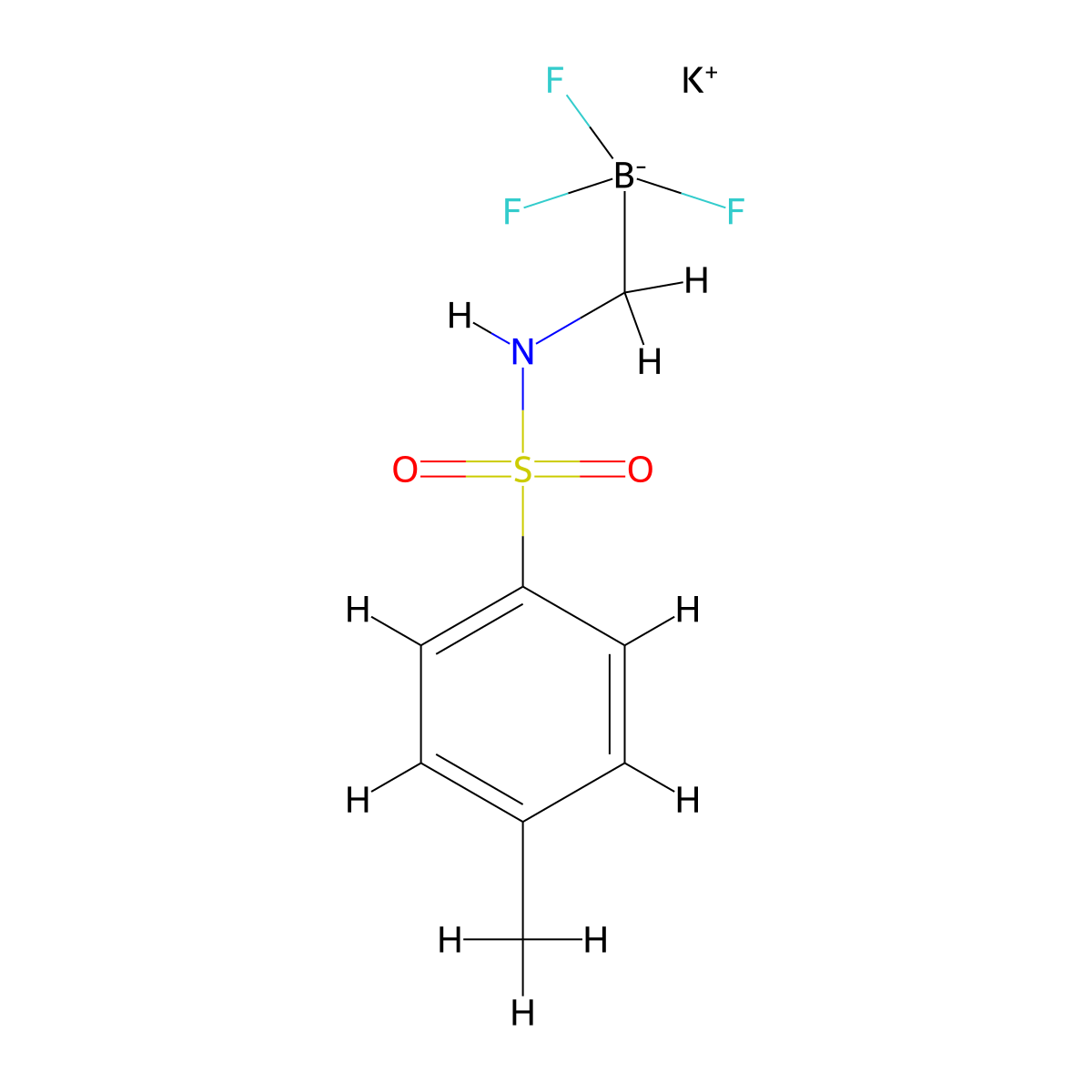 Potassium (4-methylphenylsulfonamido)methyltrifluoroborate molecular structure, CAS 1286686-19-8