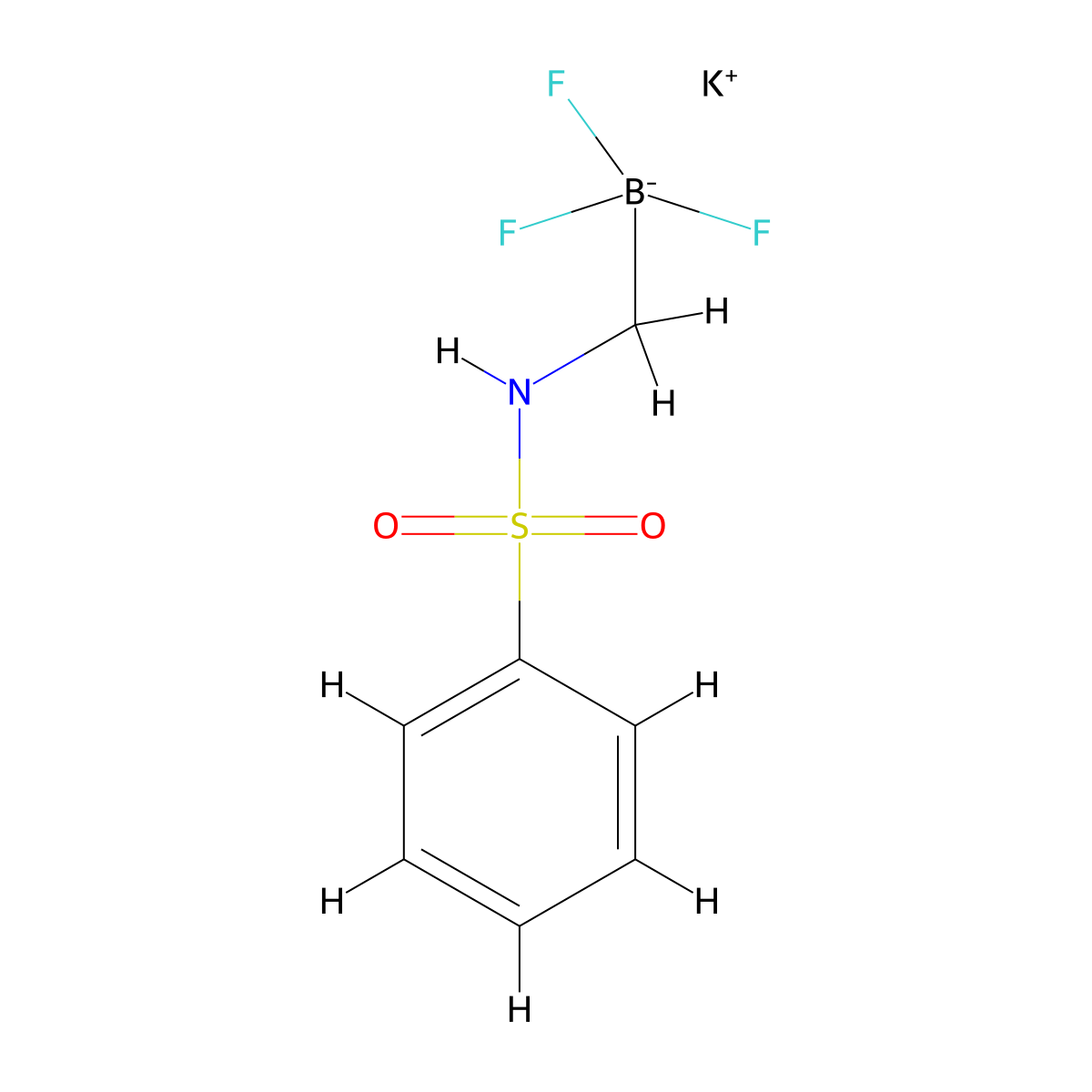 Potassium (phenylsulfonamido)methyltrifluoroborate molecular structure, CAS 1286686-22-3