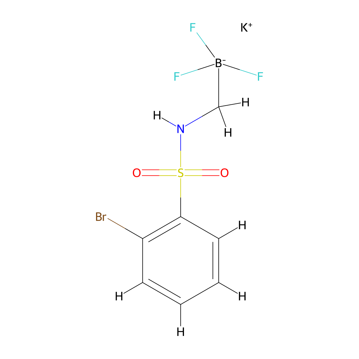 Potassium (2-bromophenylsulfonamido)methyltrifluoroborate molecular structure, CAS 1286686-28-9