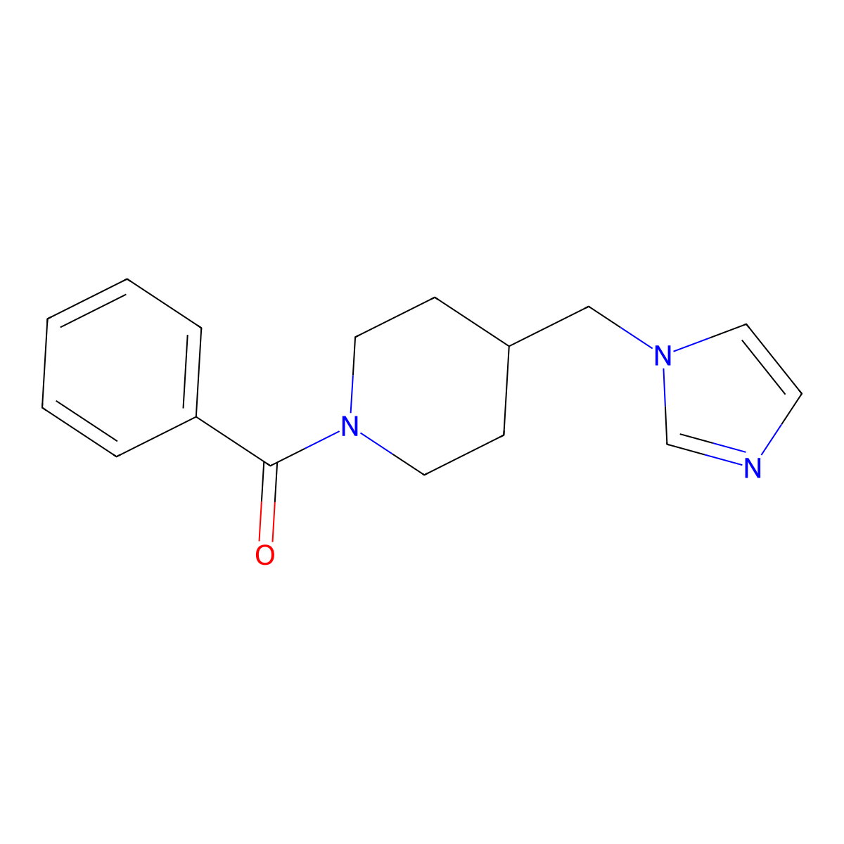 (4-((1H-imidazol-1-yl)methyl)piperidin-1-yl)(phenyl)methanone molecular structure, CAS 1286695-79-1