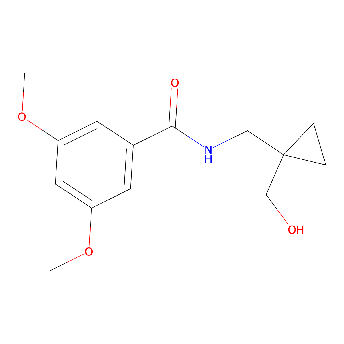 N-{[1-(hydroxymethyl)cyclopropyl]methyl}-3,5-dimethoxybenzamide molecular structure, CAS 1286695-83-7