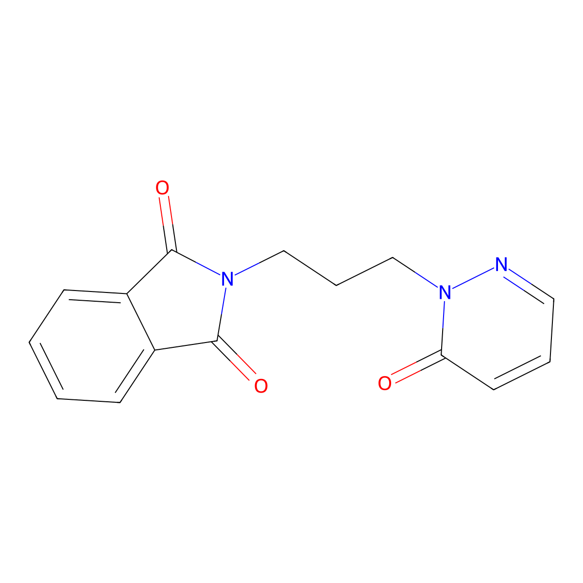 2-(3-(6-oxopyridazin-1(6H)-yl)propyl)isoindoline-1,3-dione molecular structure, CAS 1286697-07-1
