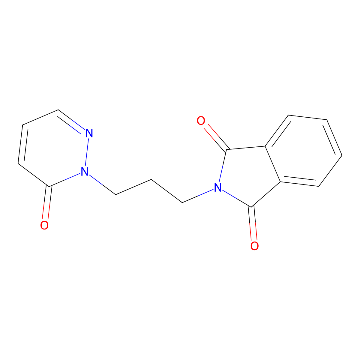 2-(3-(6-oxopyridazin-1(6H)-yl)propyl)isoindoline-1,3-dione molecular structure, CAS 1286697-07-1