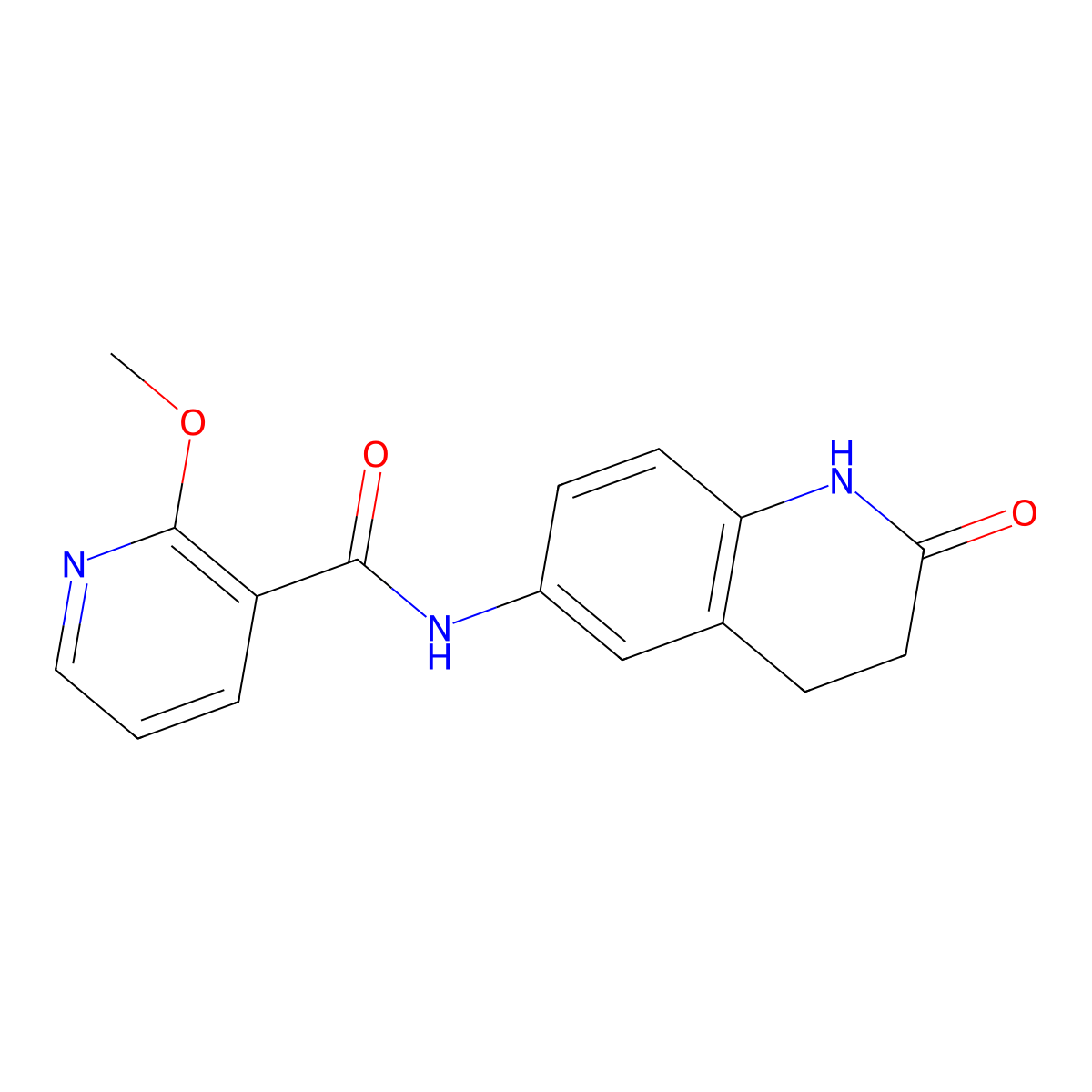 2-methoxy-N-(2-oxo-1,2,3,4-tetrahydroquinolin-6-yl)pyridine-3-carboxamide molecular structure, CAS 1286697-24-2