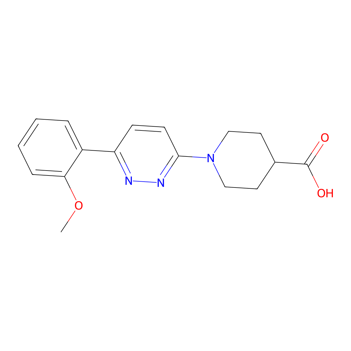 1-[6-(2-Methoxyphenyl)pyridazin-3-yl]piperidine-4-carboxylic acid molecular structure, CAS 1286697-25-3
