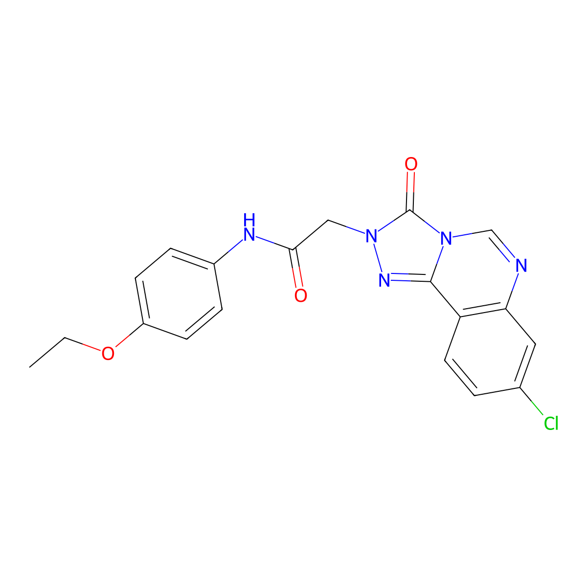 2-(8-chloro-3-oxo-[1,2,4]triazolo[4,3-c]quinazolin-2(3H)-yl)-N-(4-ethoxyphenyl)acetamide molecular structure, CAS 1286697-46-8