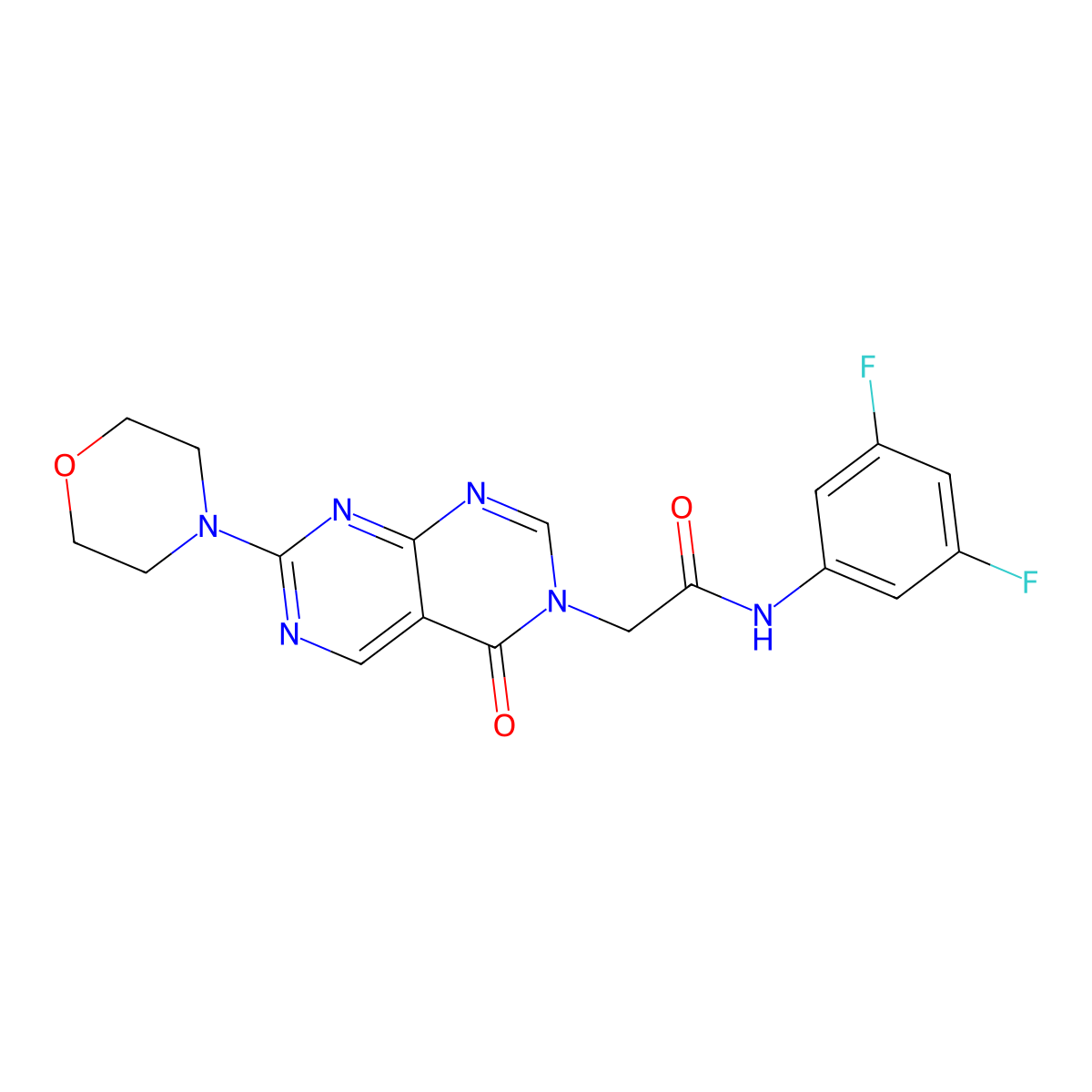 N-(3,5-difluorophenyl)-2-(7-morpholino-4-oxopyrimido[4,5-d]pyrimidin-3(4H)-yl)acetamide molecular structure, CAS 1286697-62-8
